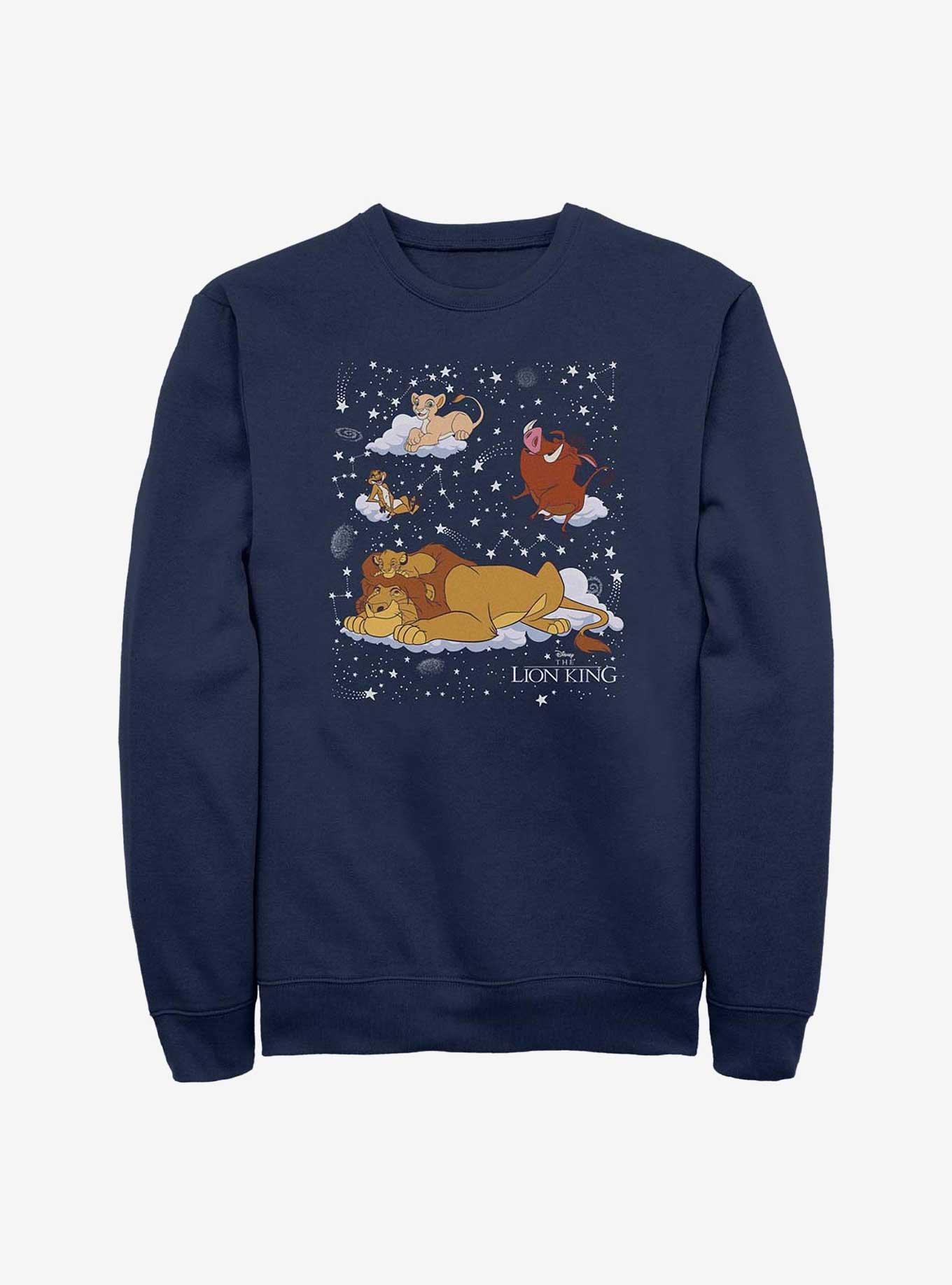 Disney The Lion King Group In Stars Sweatshirt, NAVY, hi-res