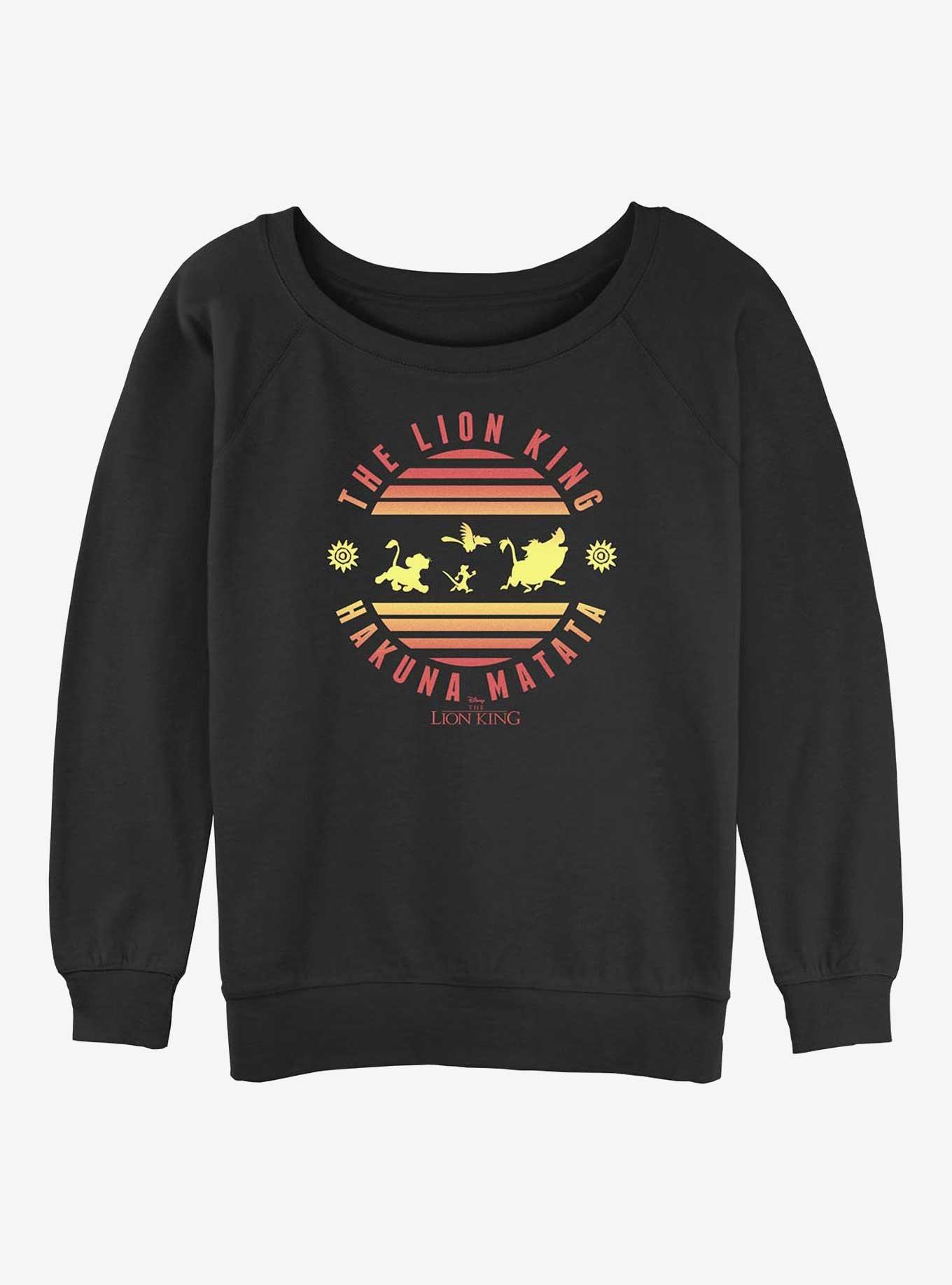 Disney The Lion King Hakuna Matata Circle Girls Slouchy Sweatshirt, , hi-res