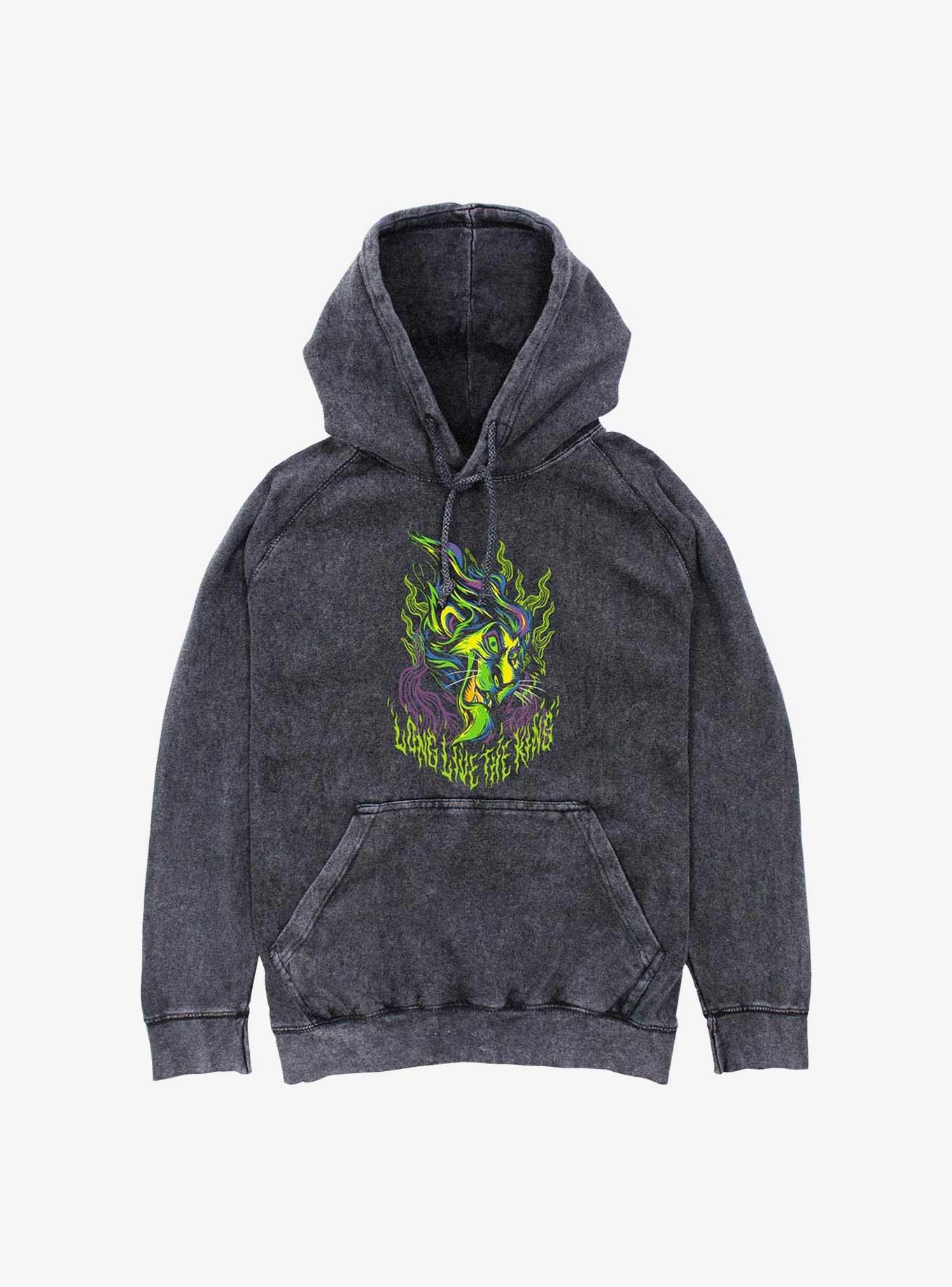 Disney The Lion King Long Live Scar Neon Mineral Wash Hoodie, , hi-res