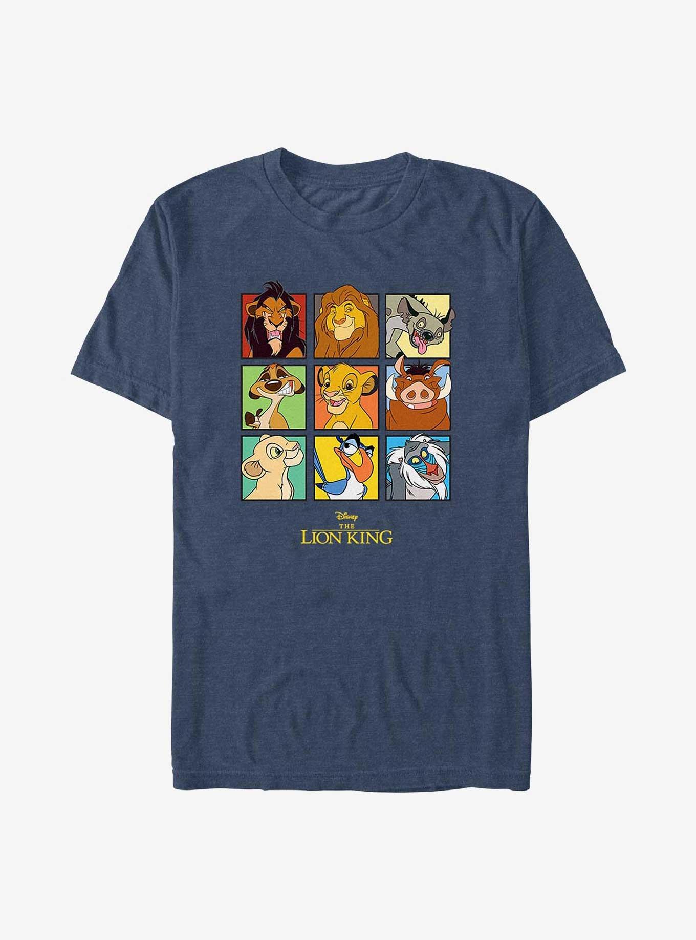 Disney The Lion King Characters Portraits T-Shirt, NAVY HTR, hi-res