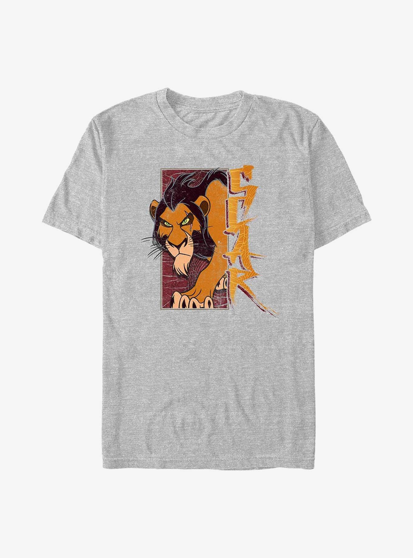 Disney The Lion King Scar Panel T-Shirt, ATH HTR, hi-res