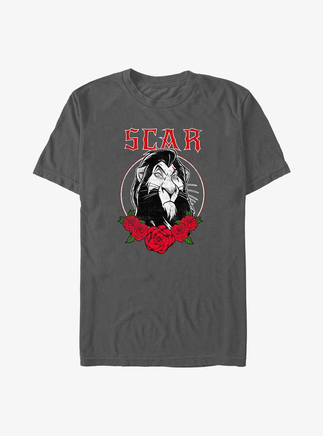 Disney The Lion King Scar Rose Garment Dye T-Shirt, PEPPER, hi-res