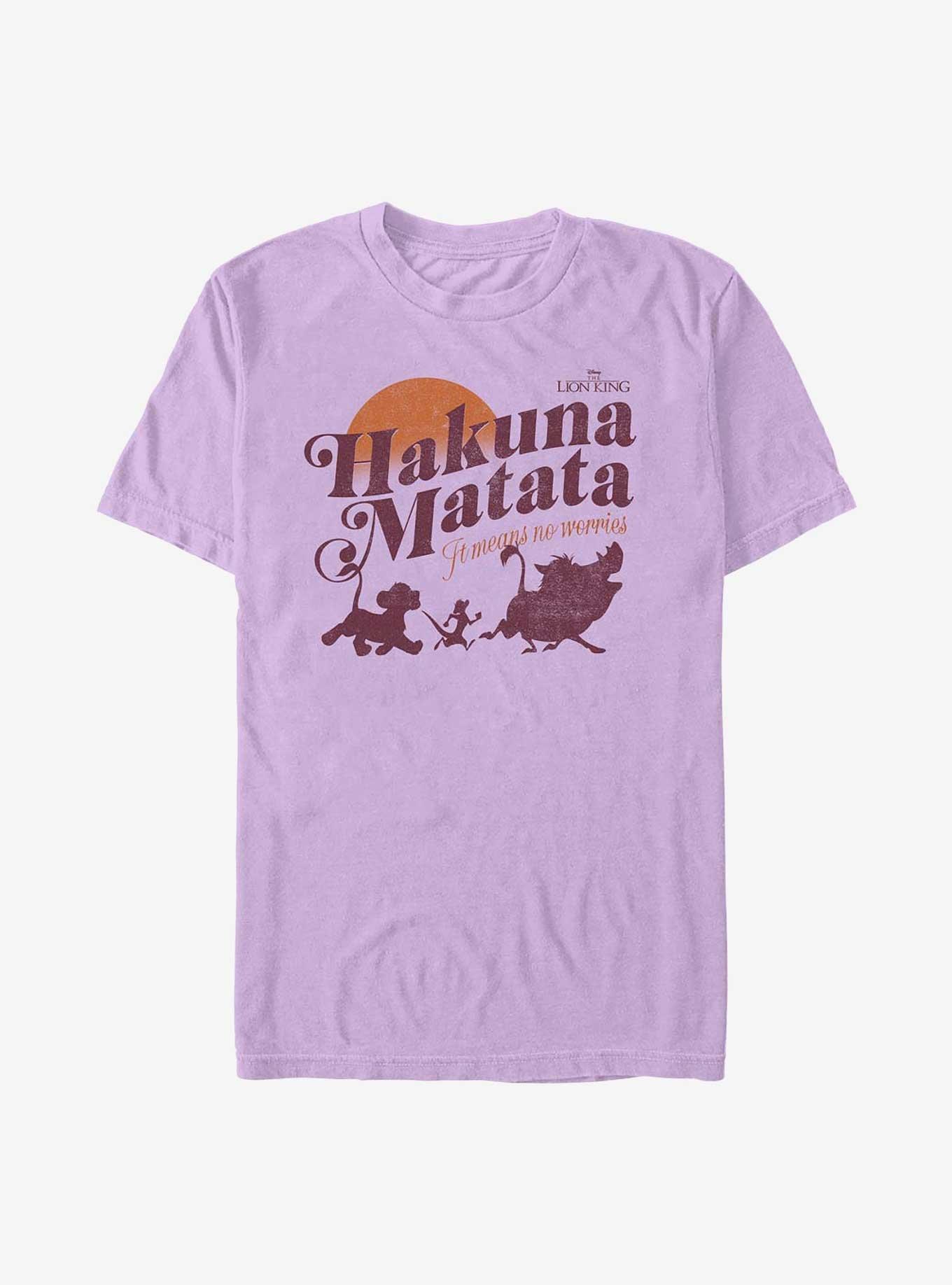 Disney The Lion King It Means No Worries Garment Dye T-Shirt, ORCHID, hi-res