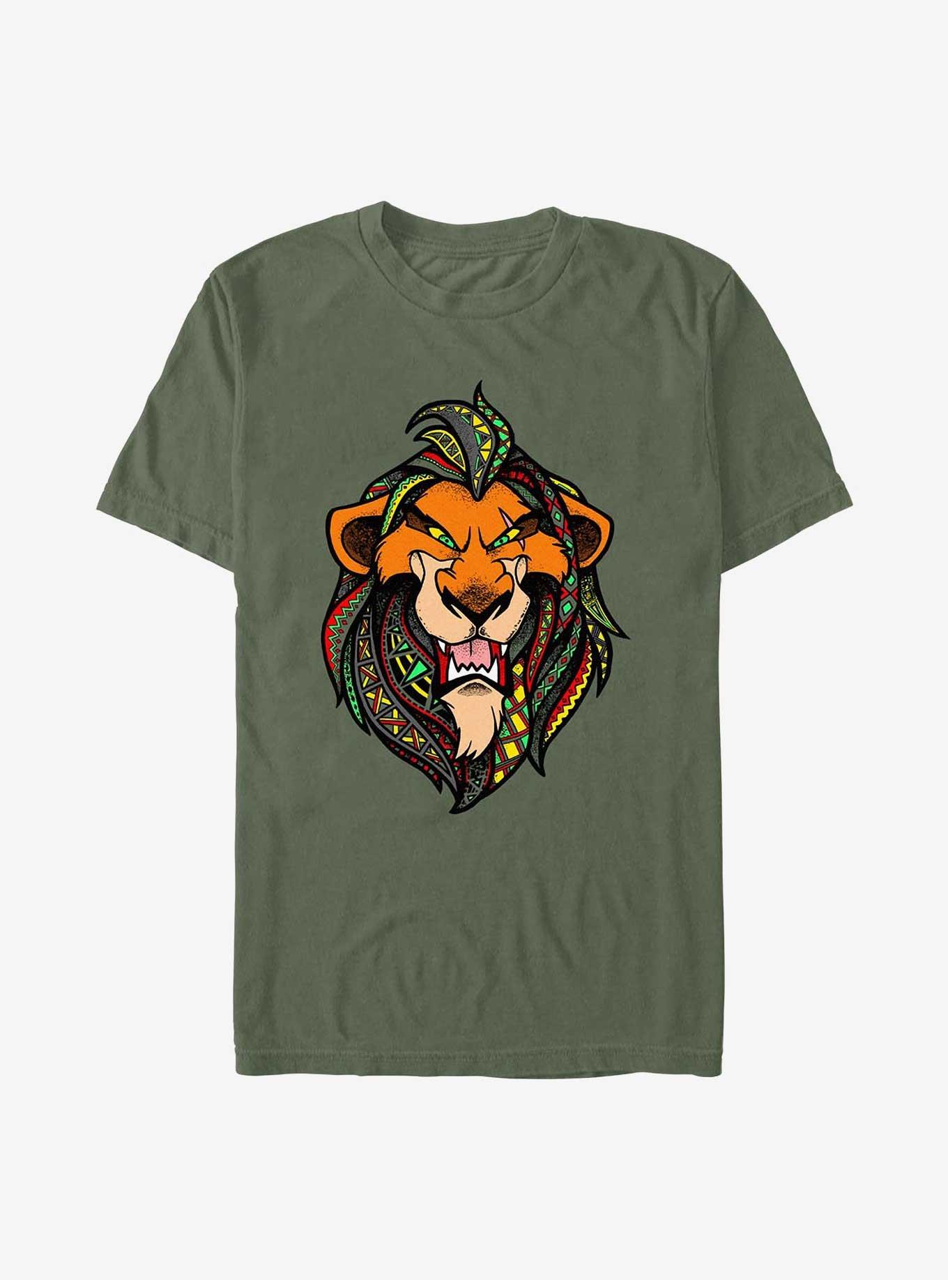 Disney The Lion King Scar In Pattern Garment Dye T-Shirt