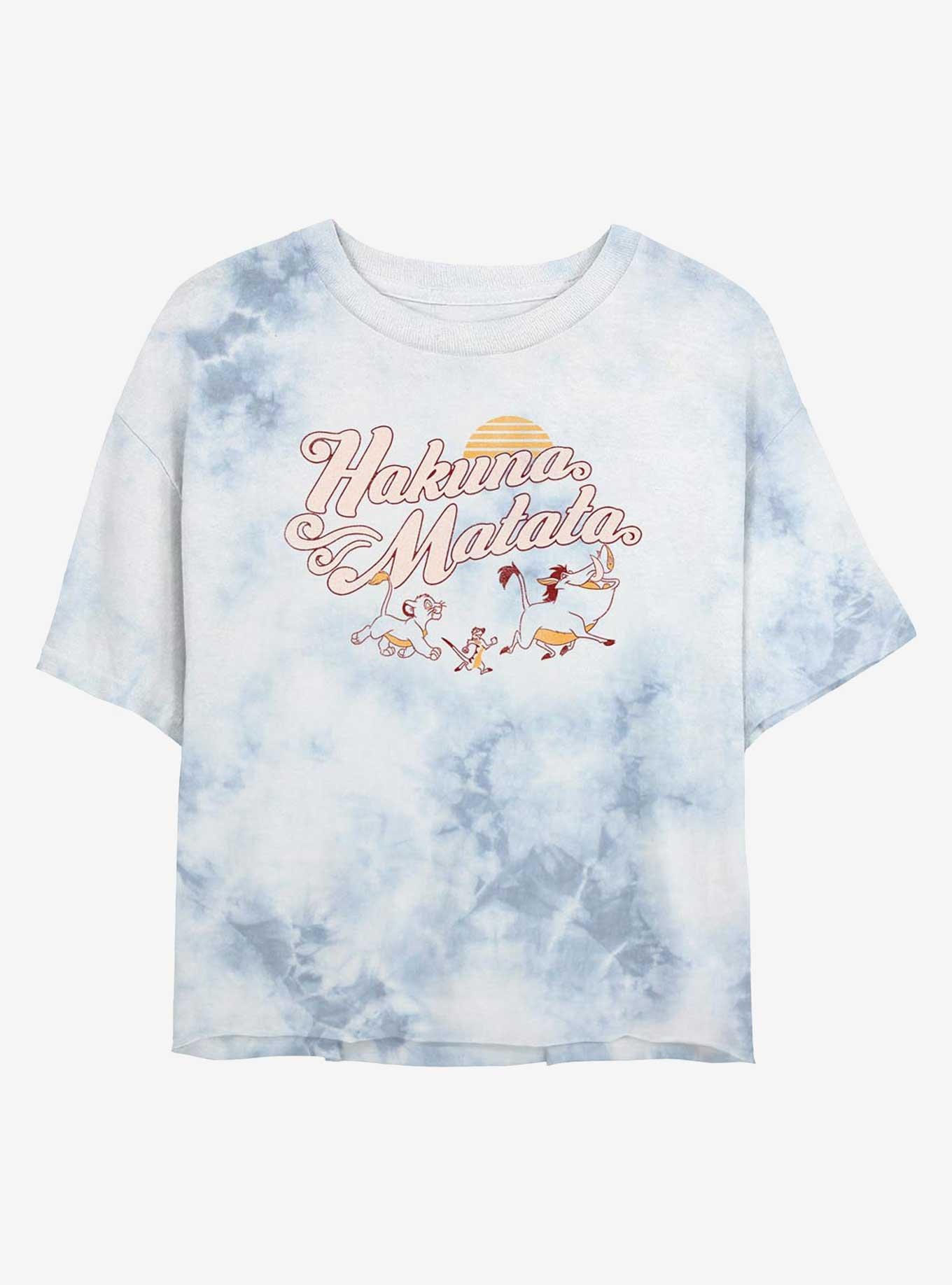 Disney The Lion King Stripe Sun Girls Tie-Dye Crop T-Shirt