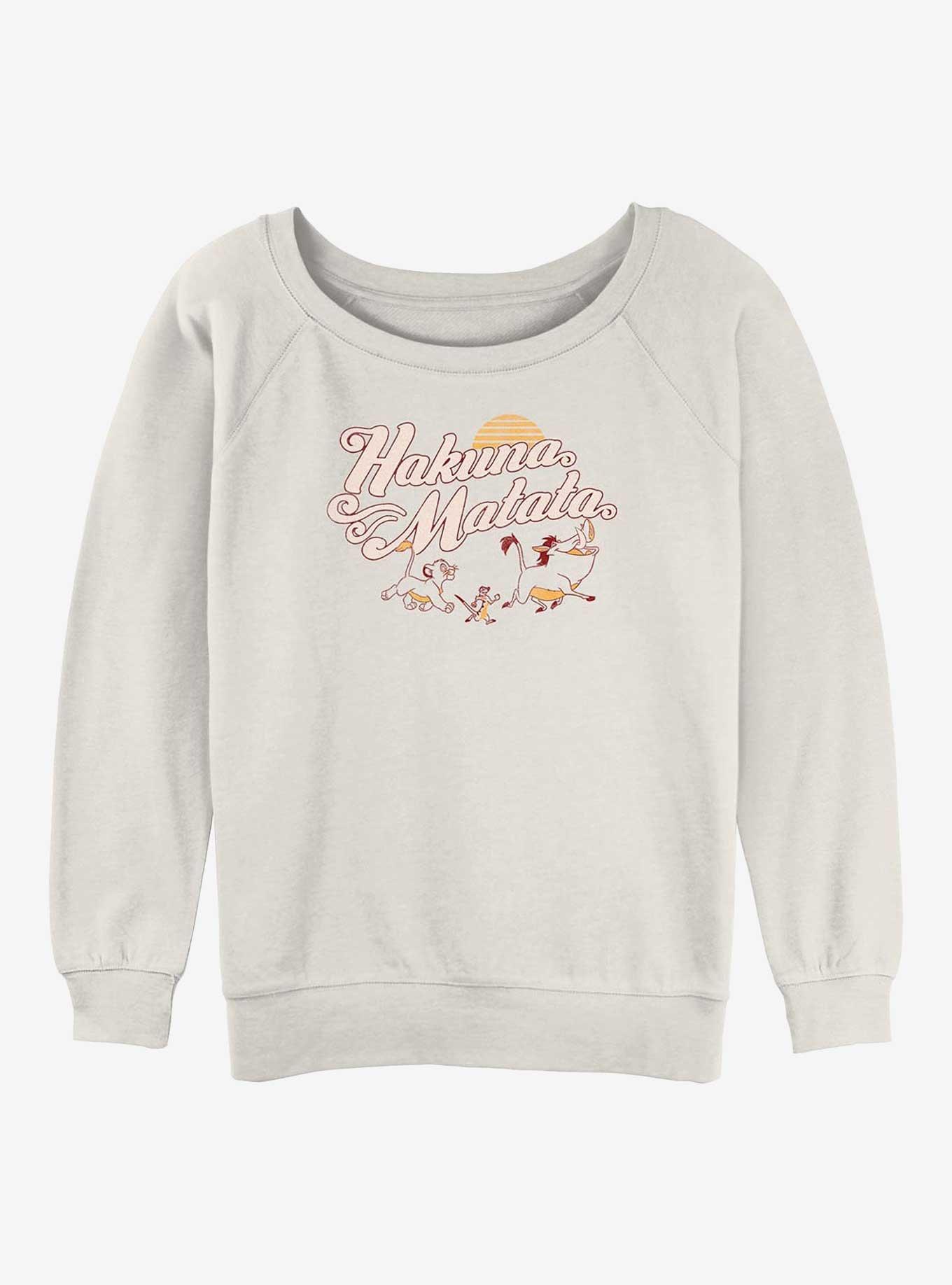 Disney The Lion King Stripe Sun Girls Slouchy Sweatshirt