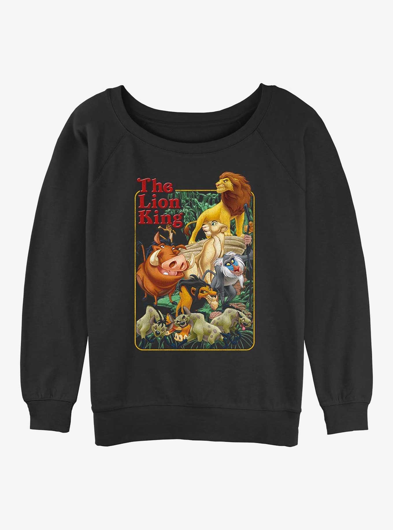 Disney The Lion King Retro Group Girls Slouchy Sweatshirt