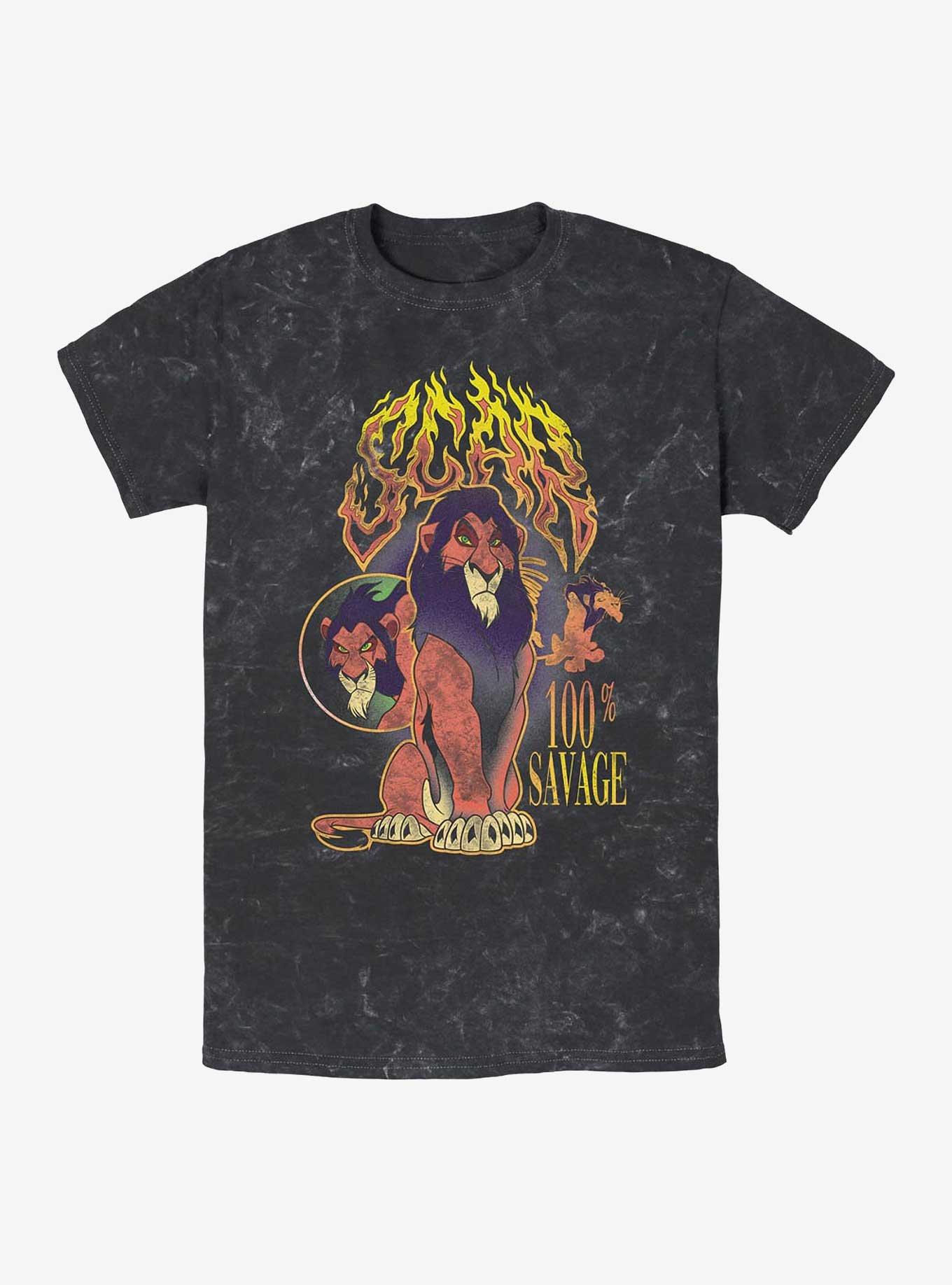 Disney The Lion King Scar Savage Mineral Wash T-Shirt, , hi-res