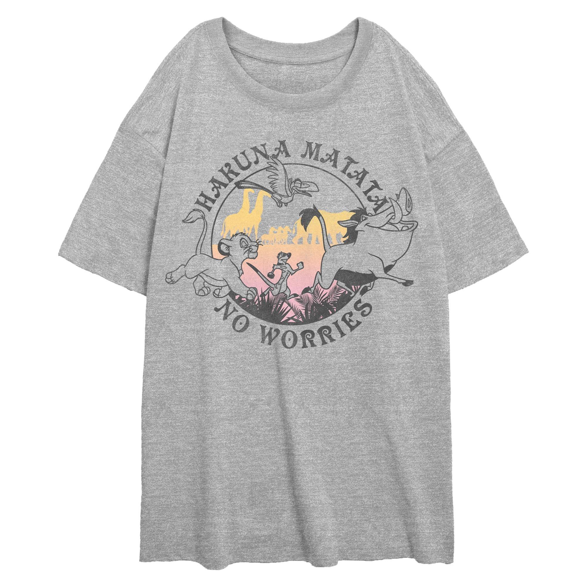 Disney The Lion King Hakuna Matata No Worries Circle Womens Oversized T-Shirt, , hi-res