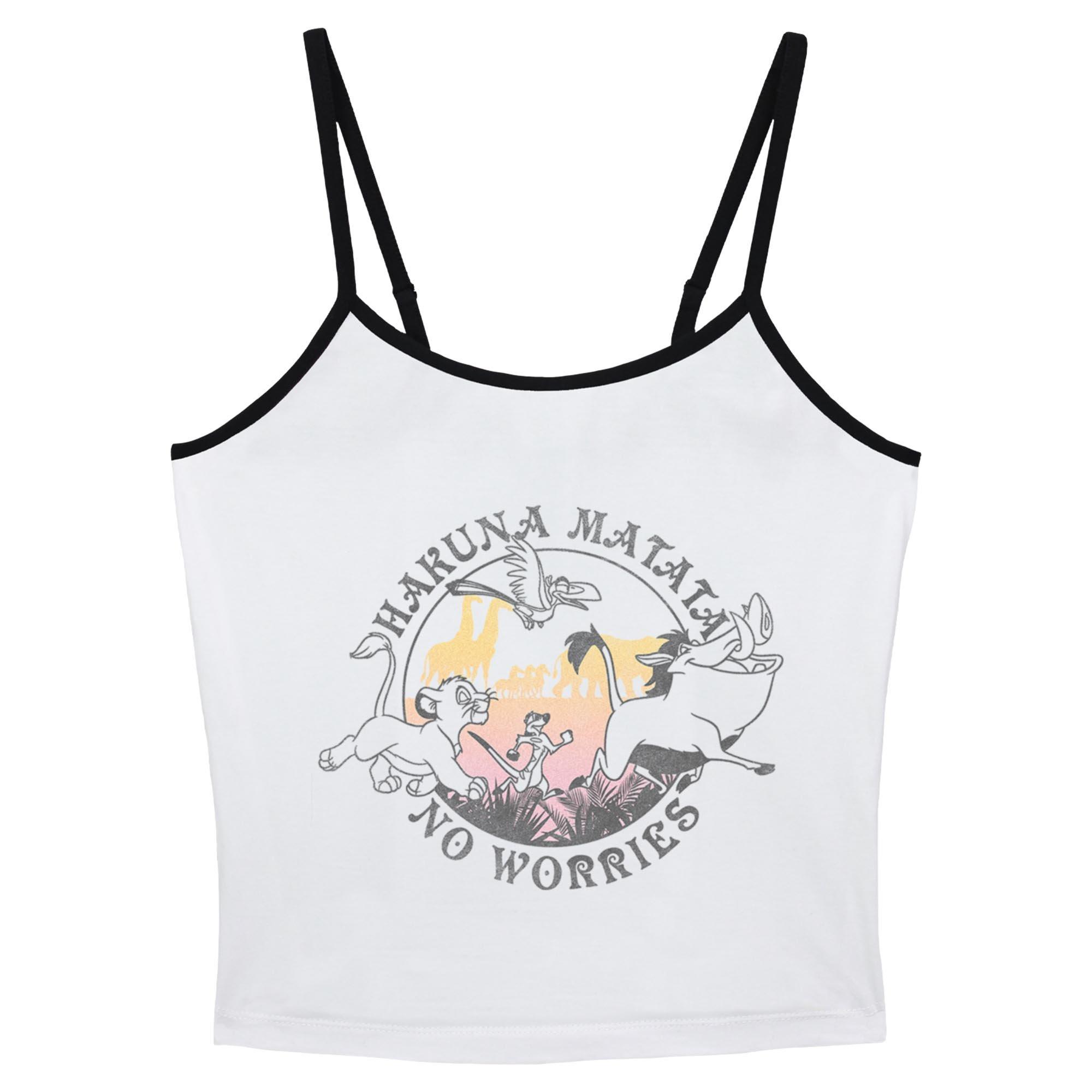 Disney The Lion King Hakuna Matata No Worries Circle Womens Cami, WHITE, hi-res
