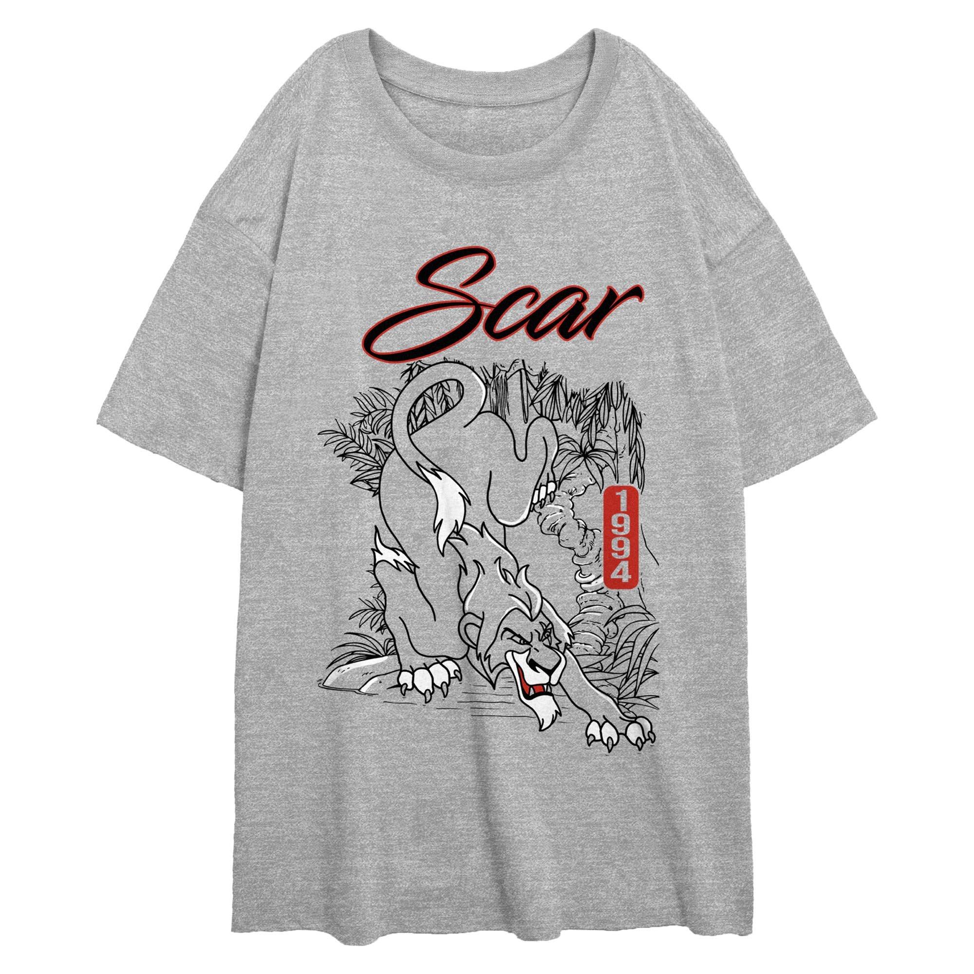 Disney The Lion King Scar 1994 Retro Womens Oversized T-Shirt, , hi-res