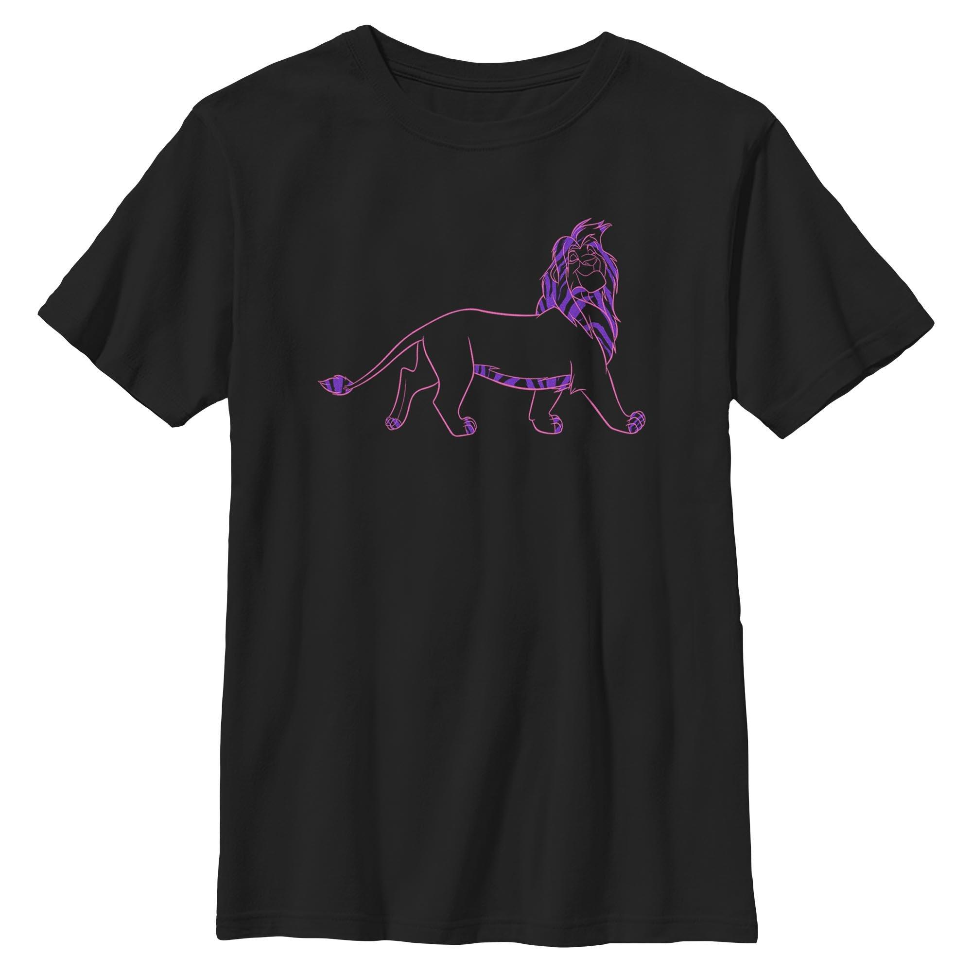 Disney The Lion King Purple Pattern Zimba Youth T-Shirt, , hi-res