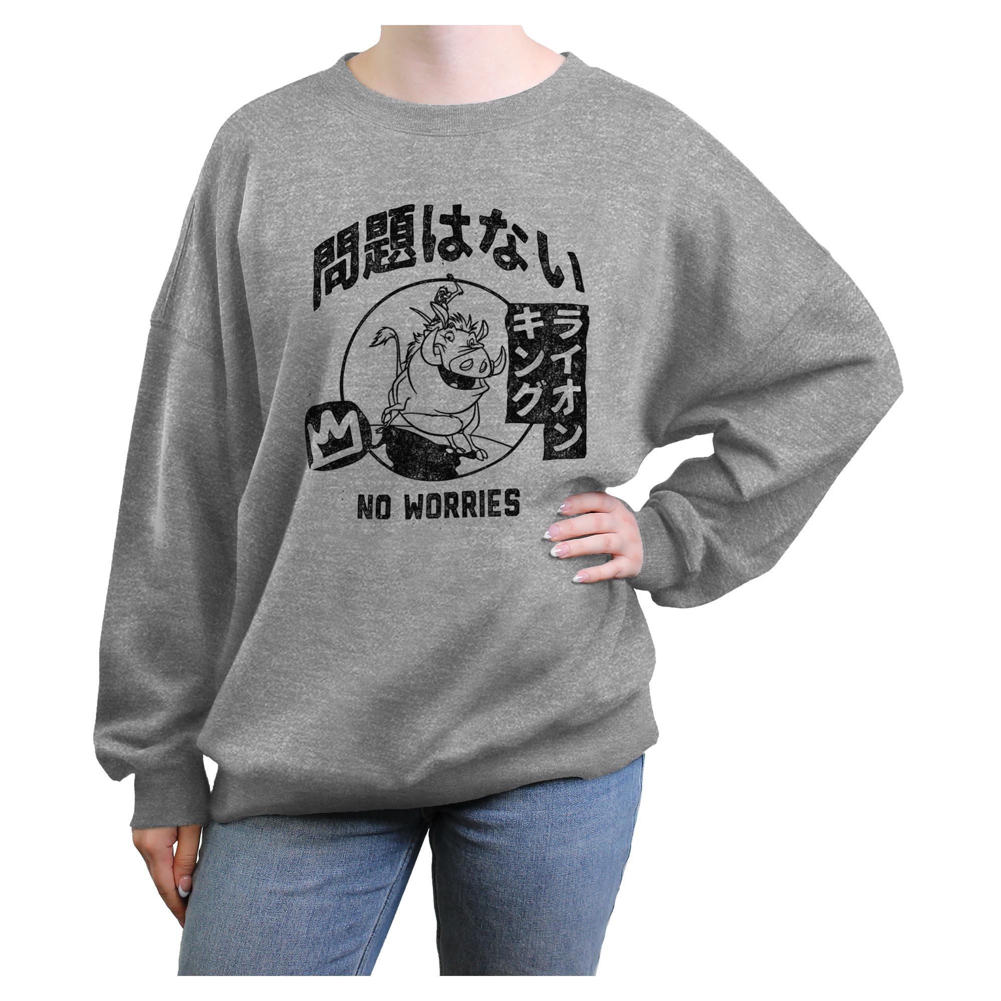 Disney The Lion King Hakuna Matata Kanji Womens Oversized Sweatshirt, , hi-res