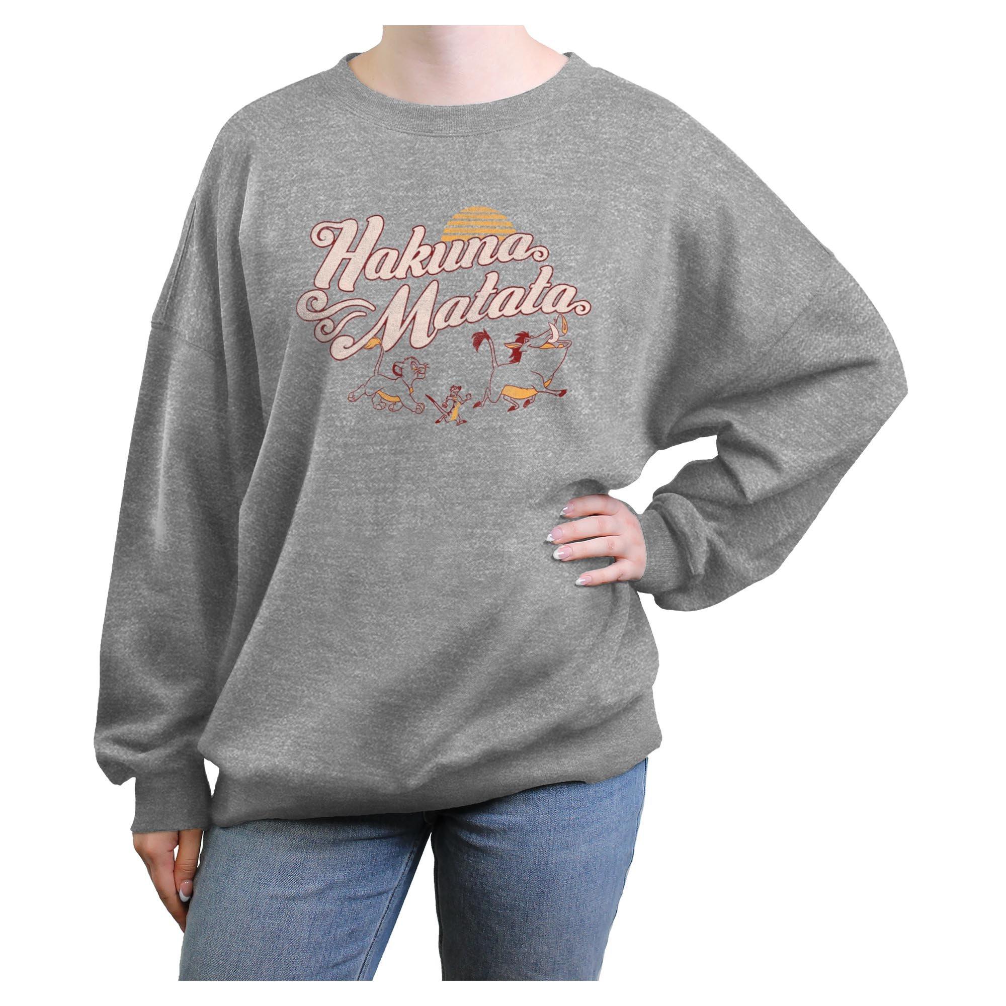 Disney The Lion King Hakuna Matata Sun Walk Womens Oversized Sweatshirt, , hi-res