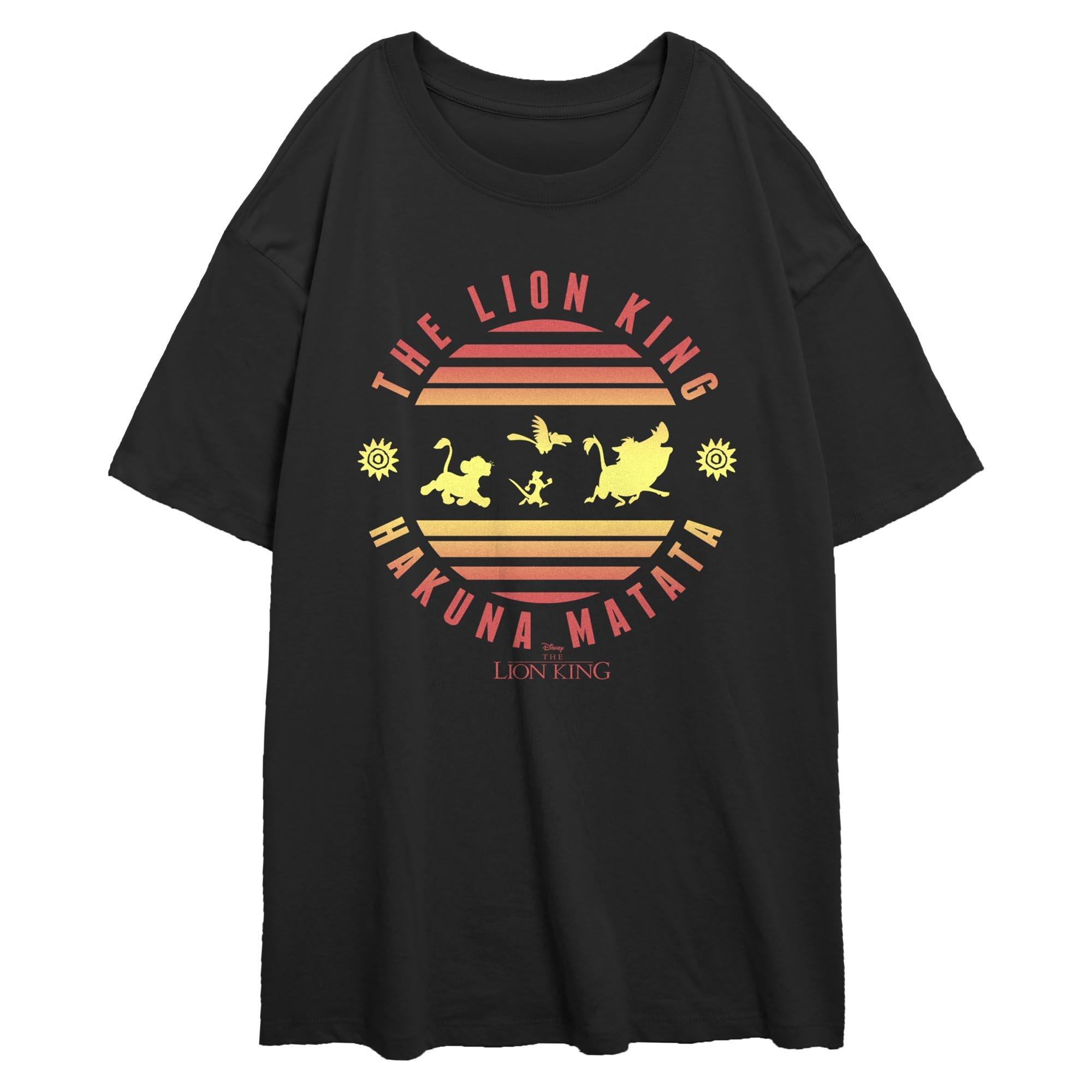 Disney The Lion King Hakuna Matata Sunset Womens Oversized T-Shirt, , hi-res