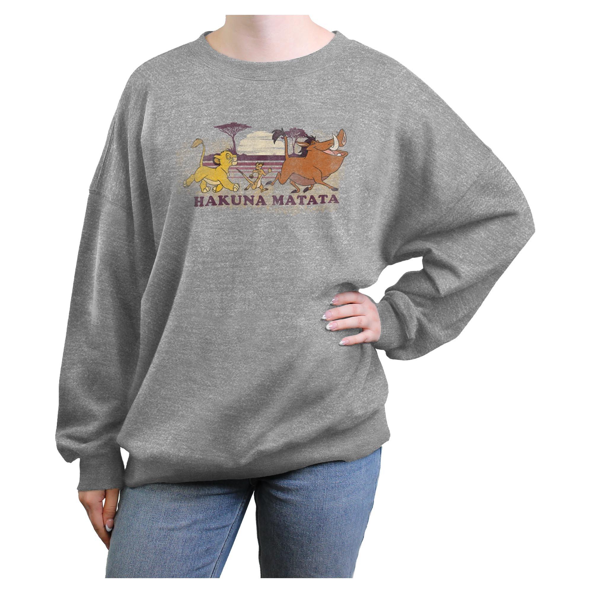 Disney The Lion King Hakuna Matata Walk Along Sunset Womens Oversized Sweatshirt 