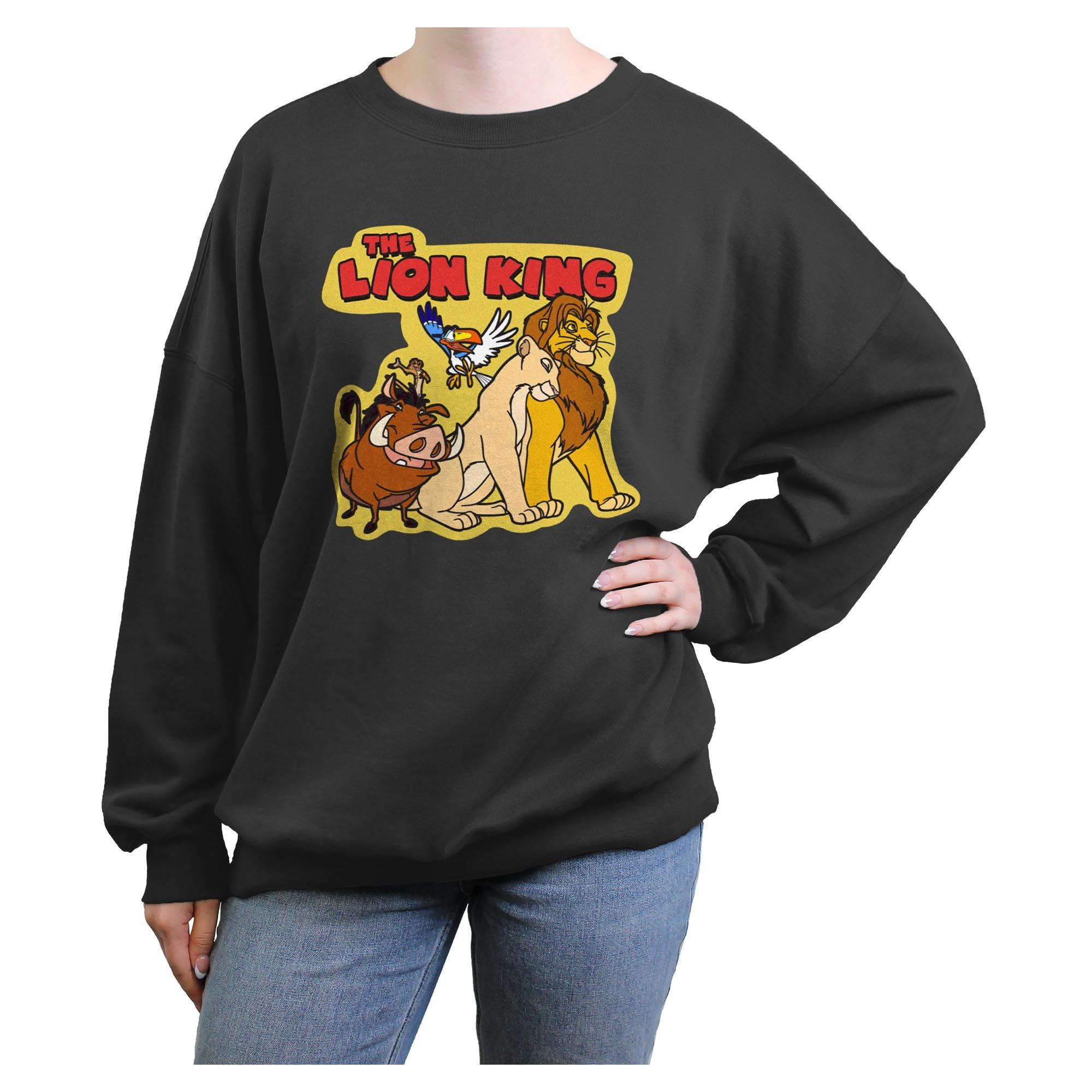 Disney The Lion King Group Cut Out Womens Oversized Sweatshirt 