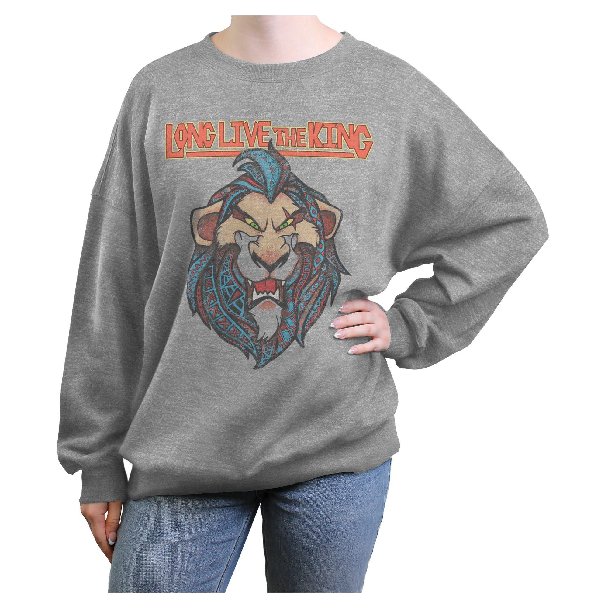 Disney The Lion King Long Live The King Scar Womens Oversized Sweatshirt, , hi-res