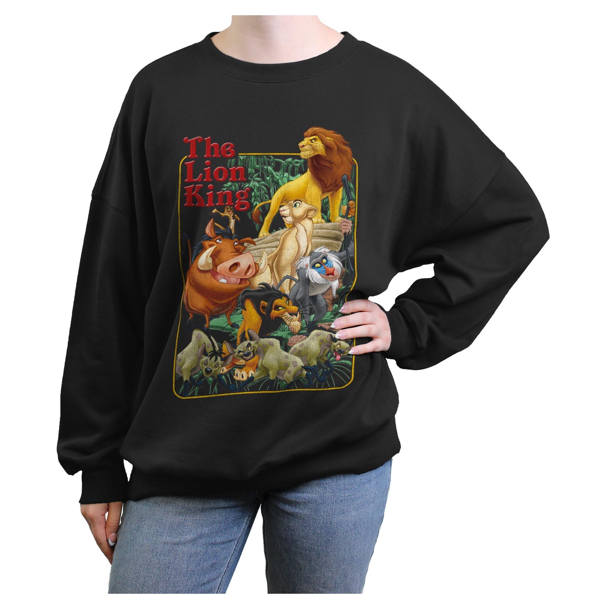 Disney The Lion King Retro Group Womens Oversized Sweatshirt, , hi-res