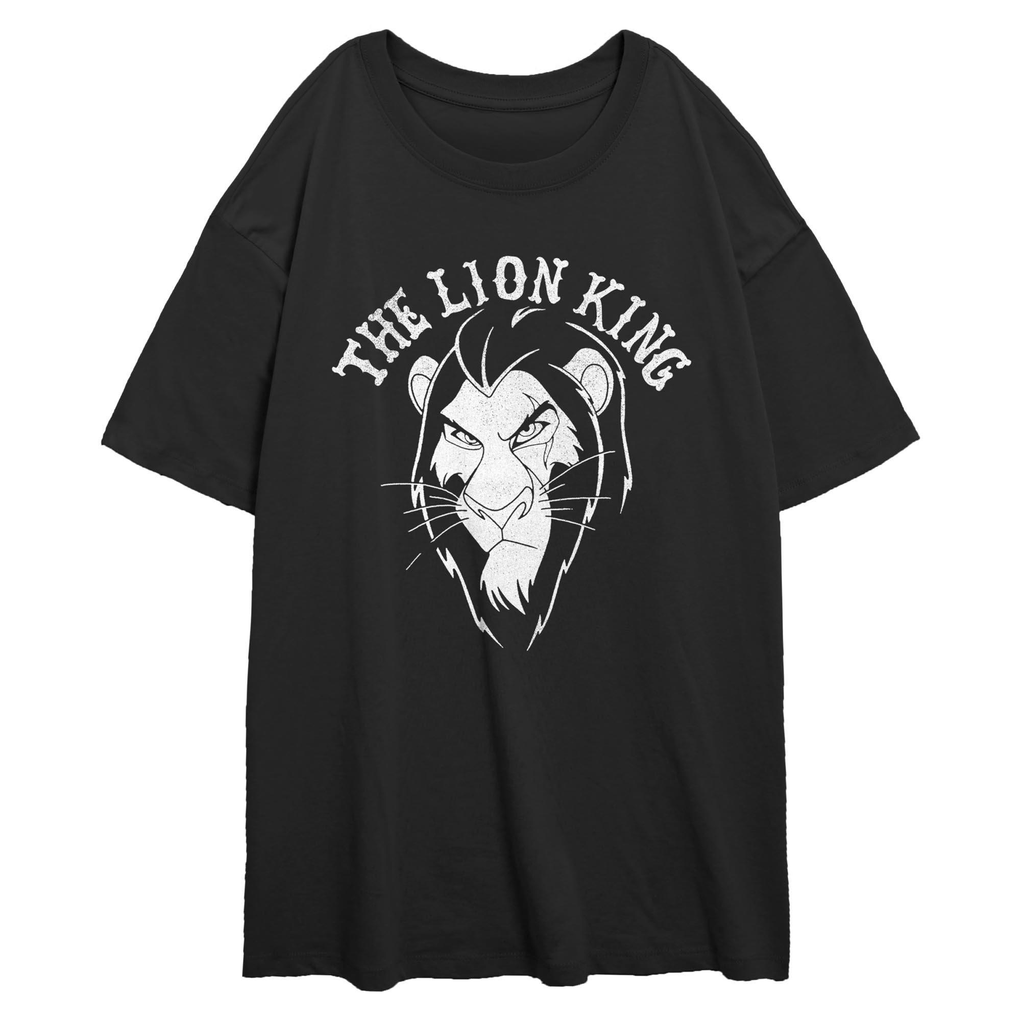 Disney The Lion King Scar Stare Womens Oversized T-Shirt, BLACK, hi-res