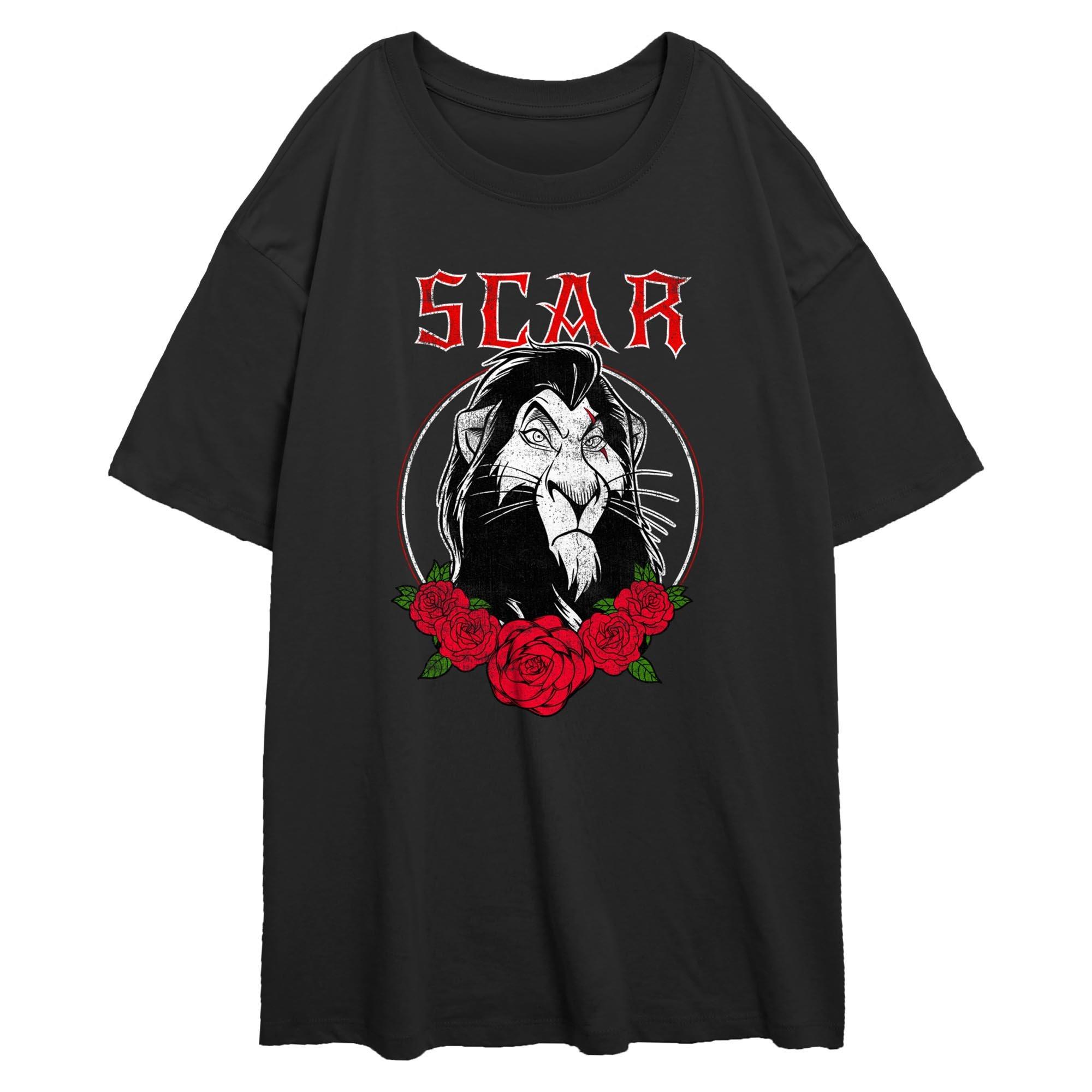 Disney The Lion King Scar Rose Womens Oversized T-Shirt, , hi-res