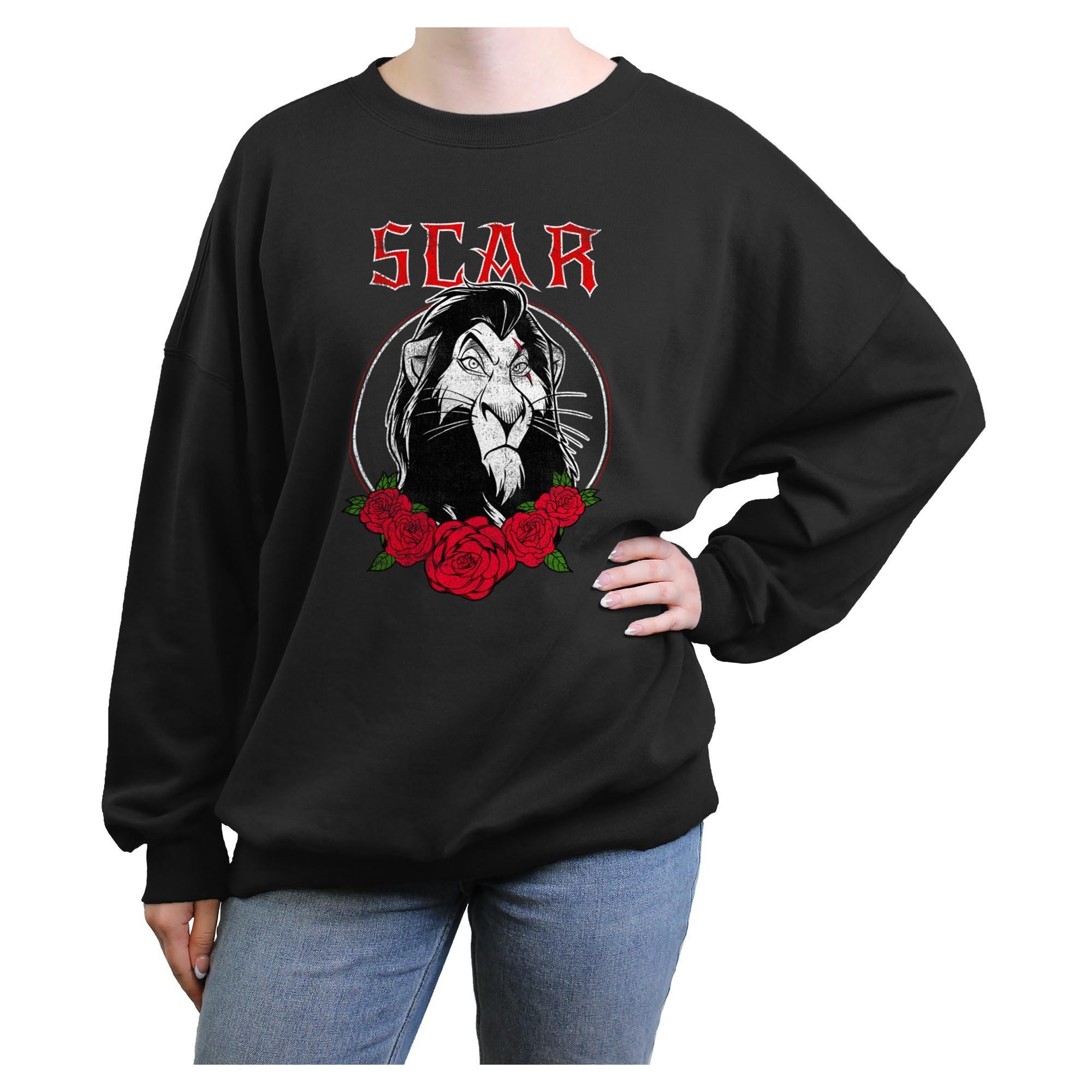 Disney The Lion King Scar Rose Womens Oversized Sweatshirt, , hi-res