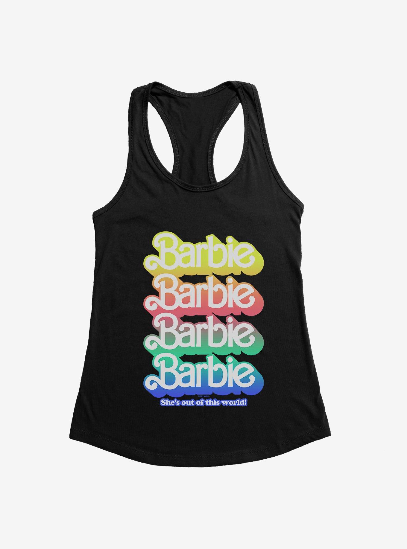Barbie Ombre Logo Girls Tank, BLACK, hi-res