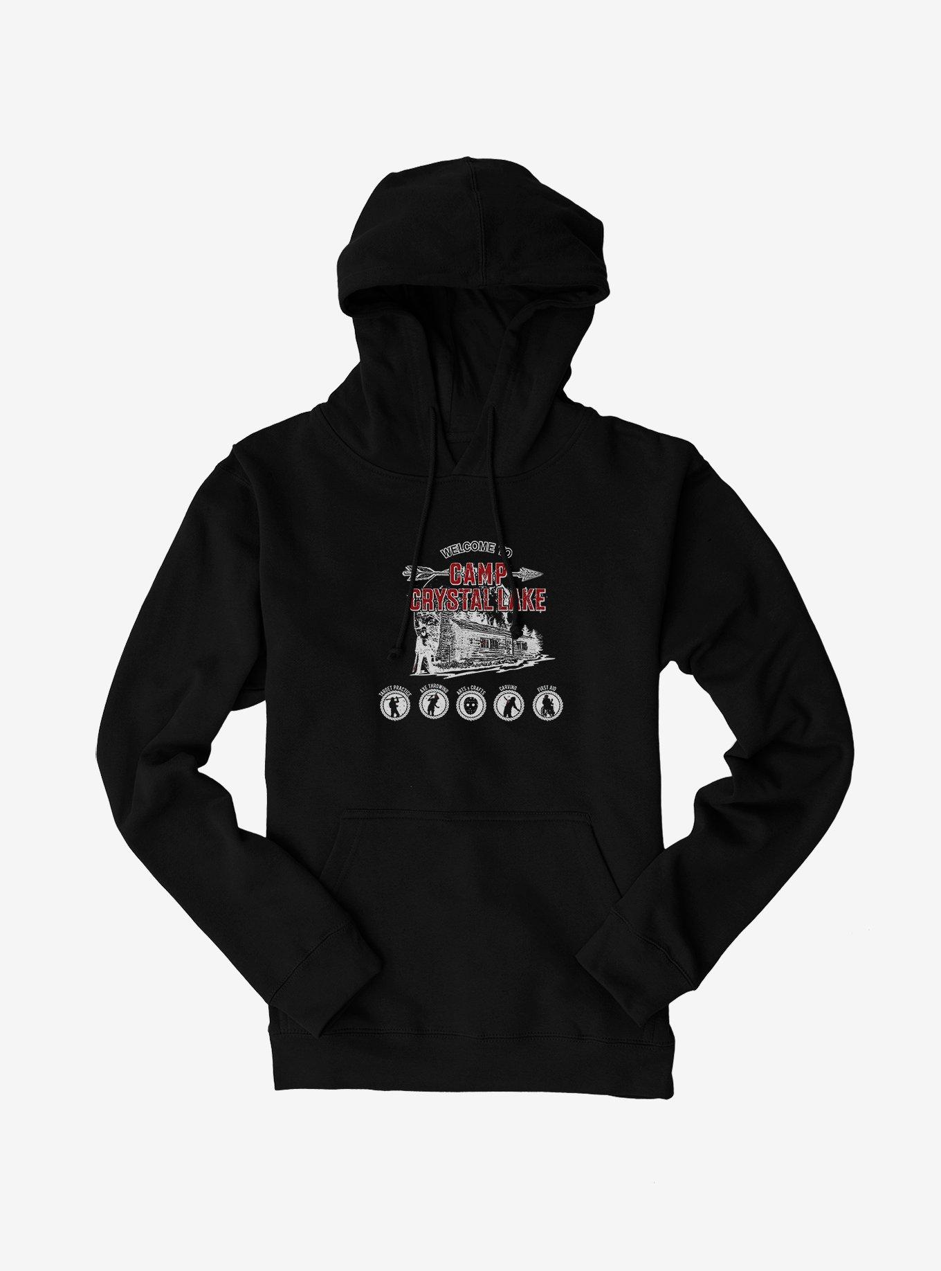 Friday The 13th Camp Crystal Lake Activities Hoodie, BLACK, hi-res