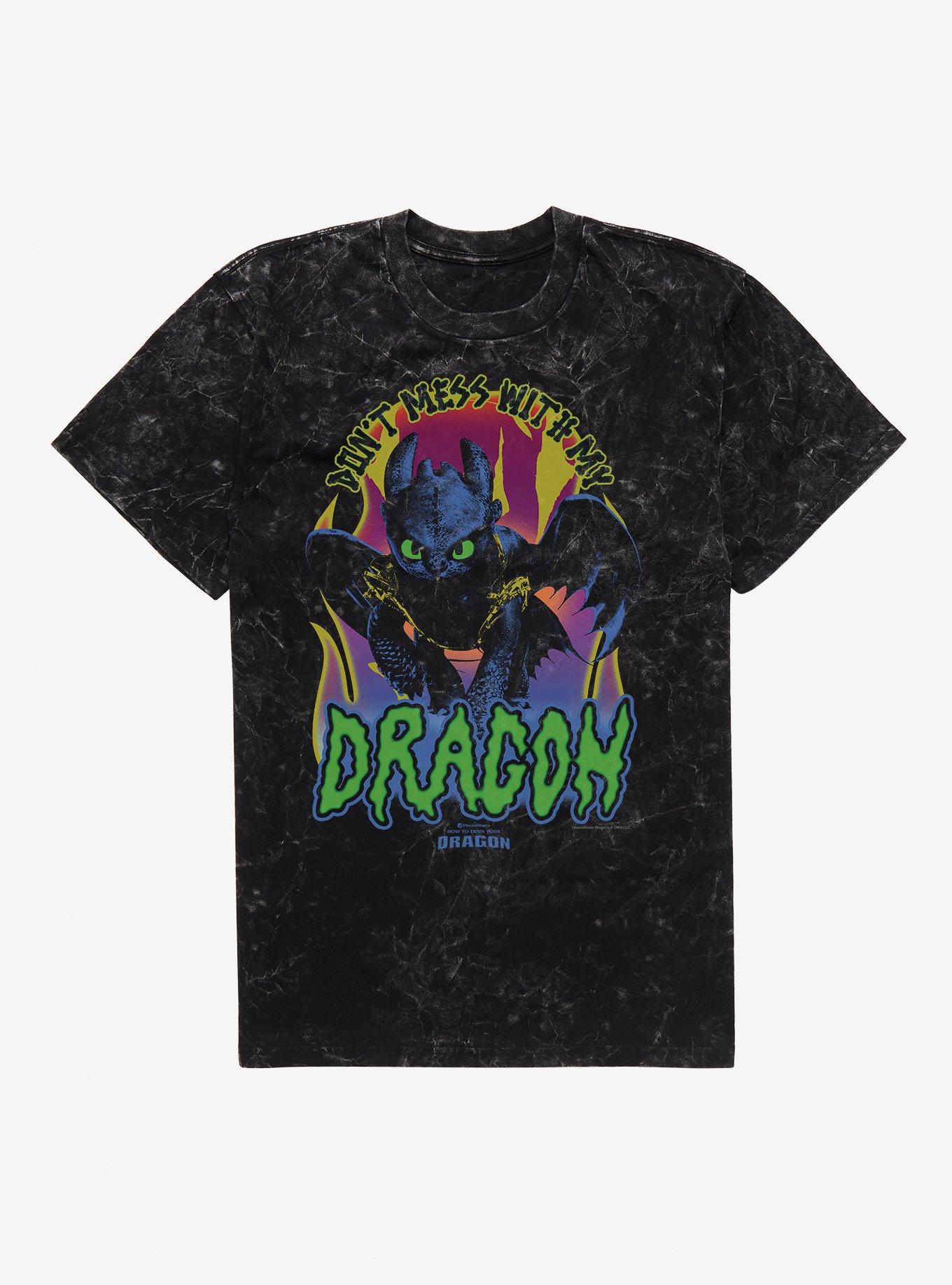 HTTYD Don't Mess With My Dragon Mineral Wash T-Shirt, , hi-res