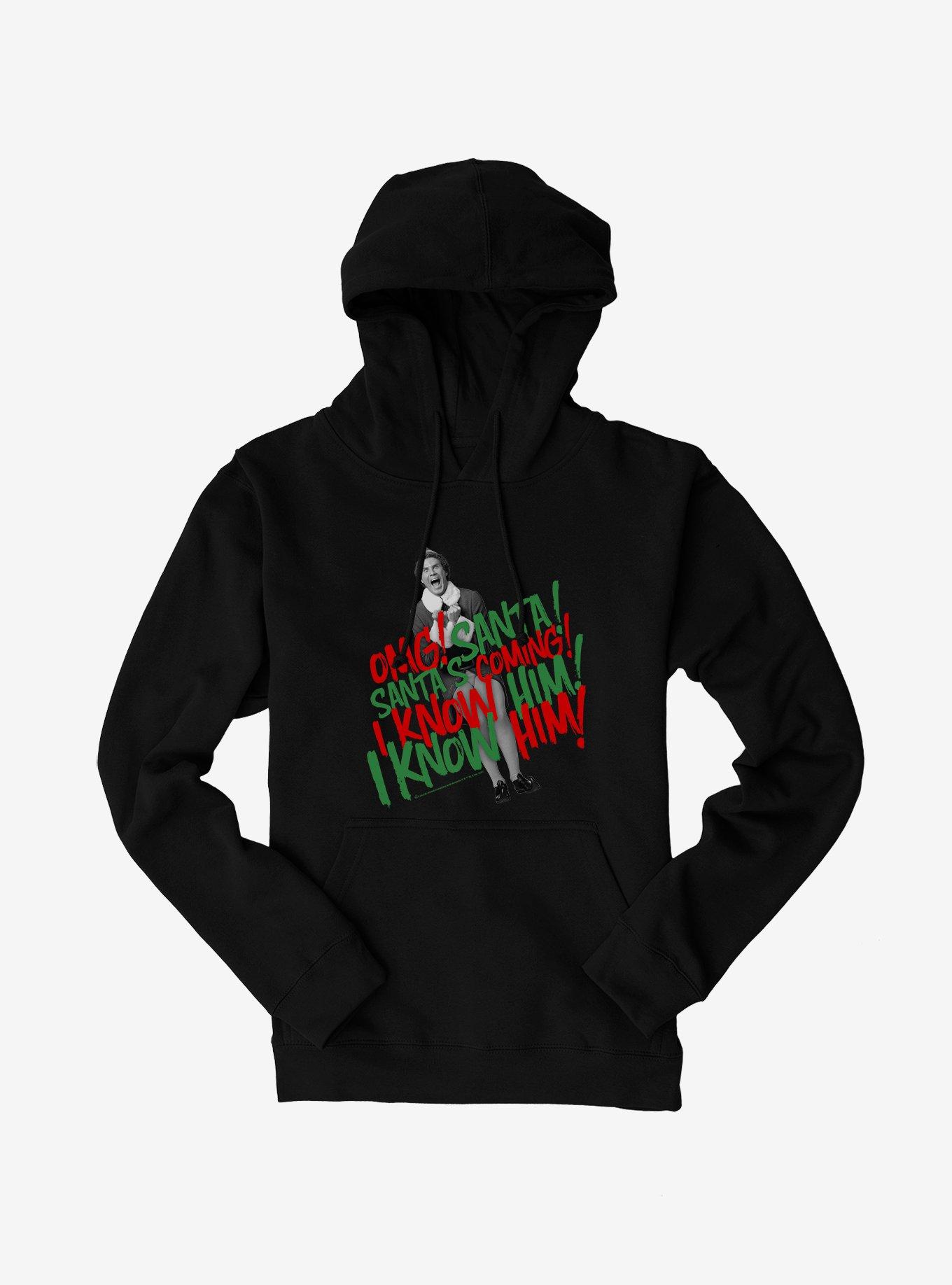 Elf Omg Santa's Coming Hoodie, , hi-res
