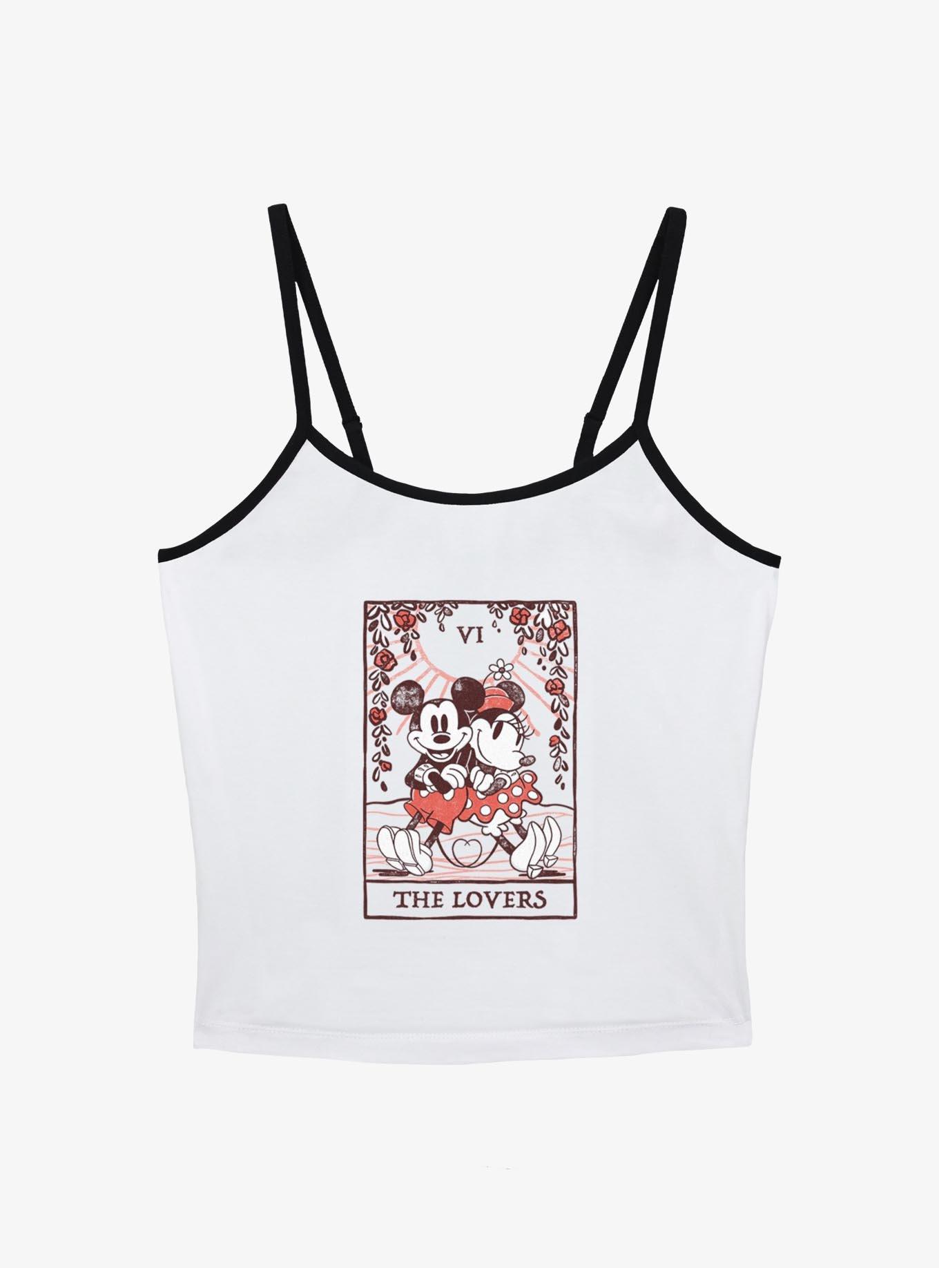 Disney Mickey Mouse and Minnie Mouse The Lovers Tarot Womens Cami, WHITE, hi-res