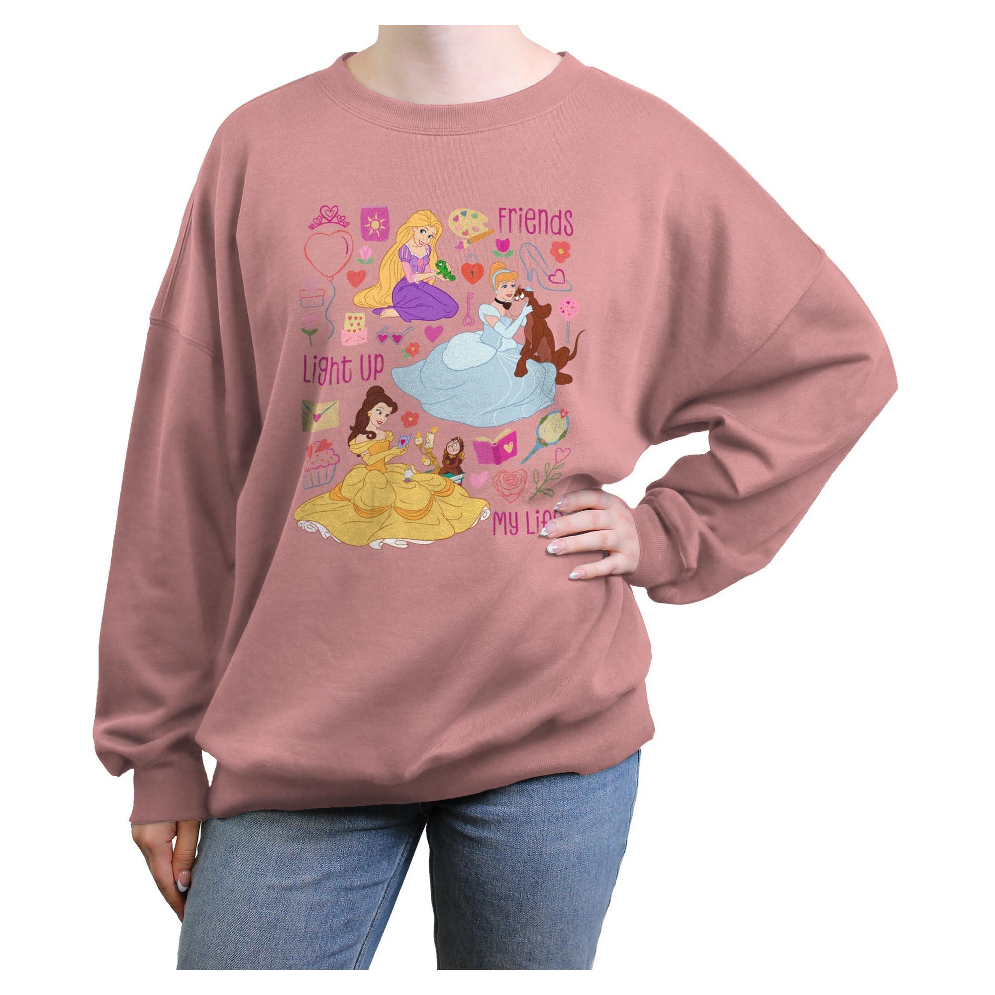 Disney Princess Friends Light Up My Life Womens Oversized Sweatshirt, , hi-res