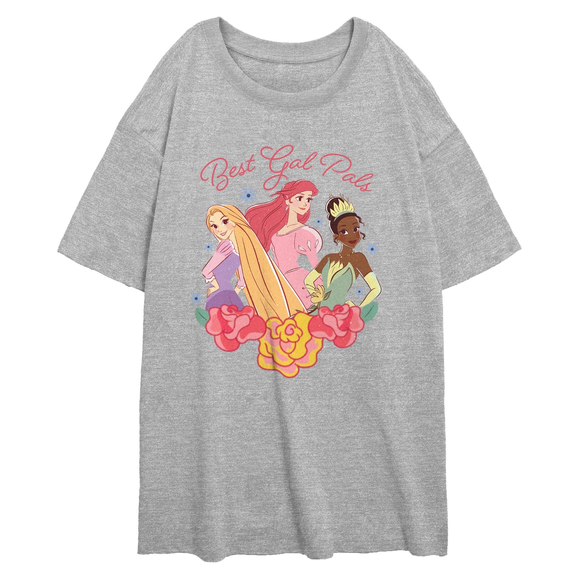 Disney Princess Best Gal Pals Womens Oversized T-Shirt, ATH HTR, hi-res