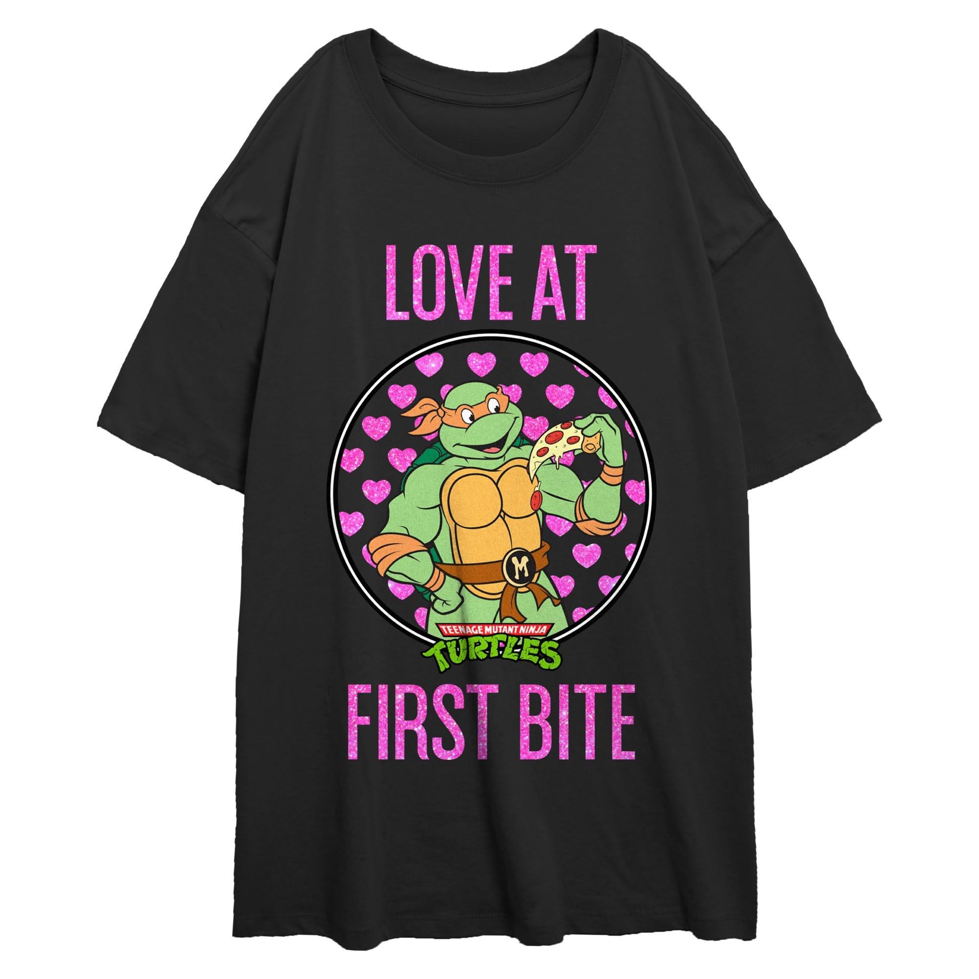 Teenage Mutant Ninja Turtles Love At First Bite Womens Oversized T-Shirt, , hi-res