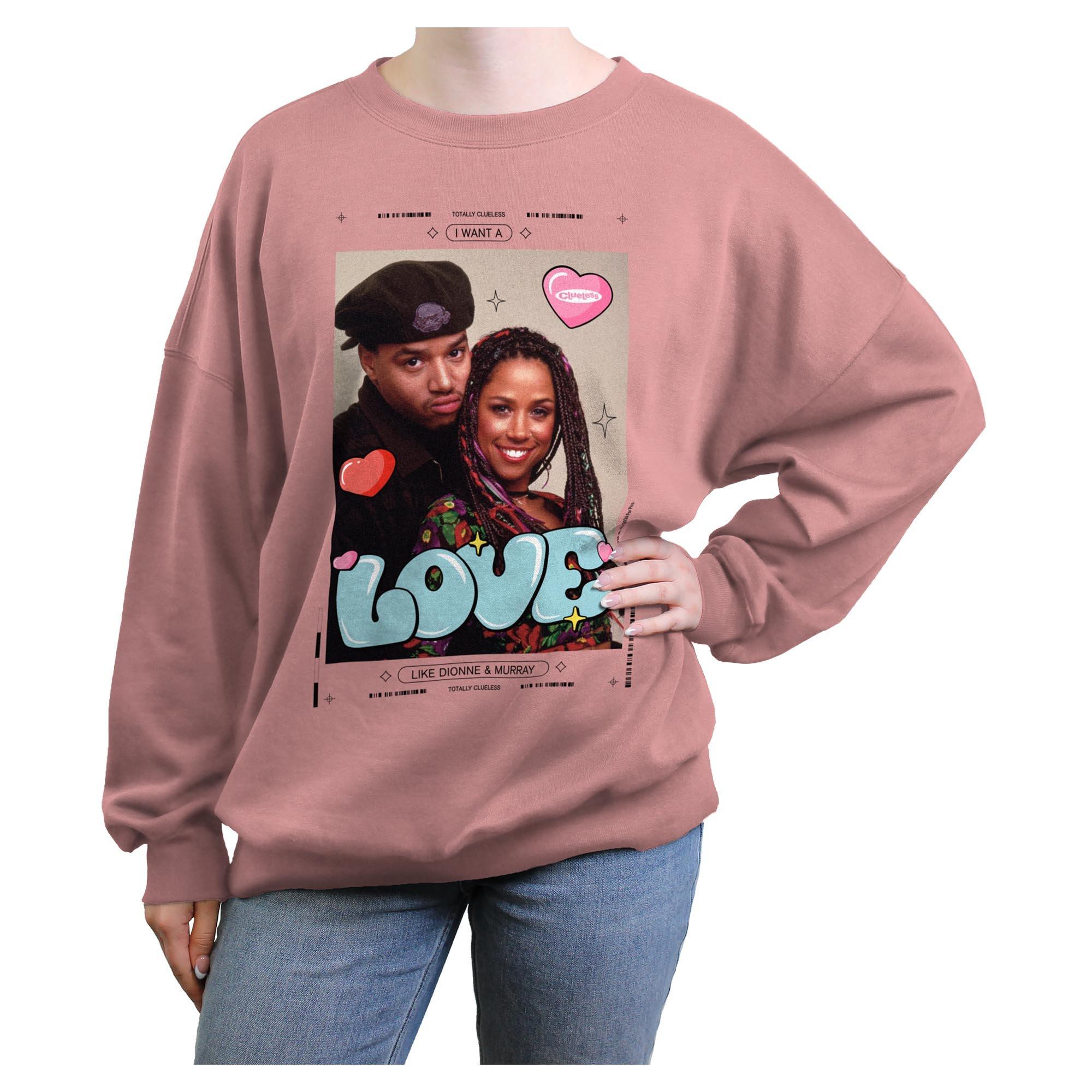 Clueless Like Donnie & Murray Womens Oversized Sweatshirt, DESERTPNK, hi-res