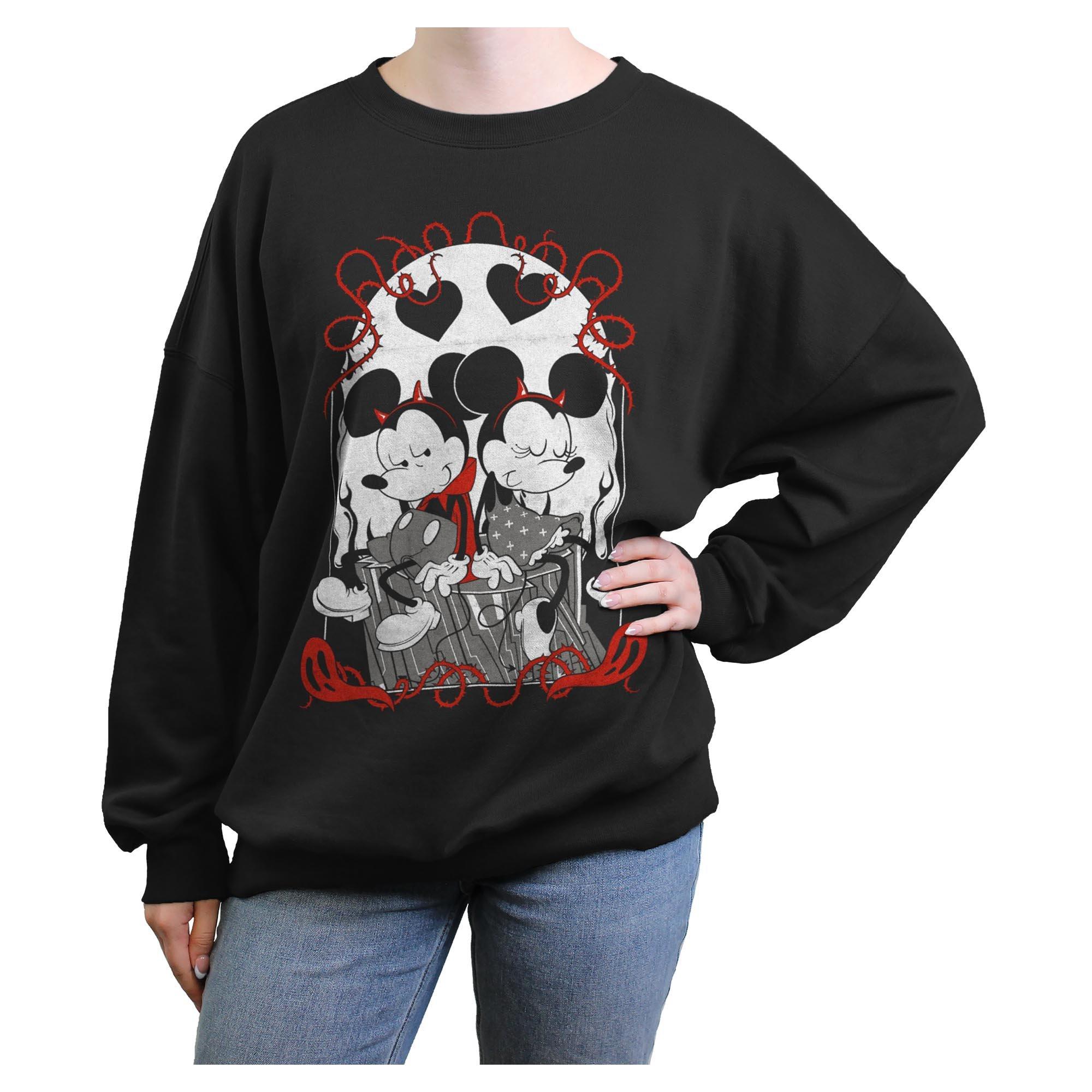 Disney Mickey Mouse and Minnie Mouse Devilish Plans Womens Oversized Sweatshirt, , hi-res