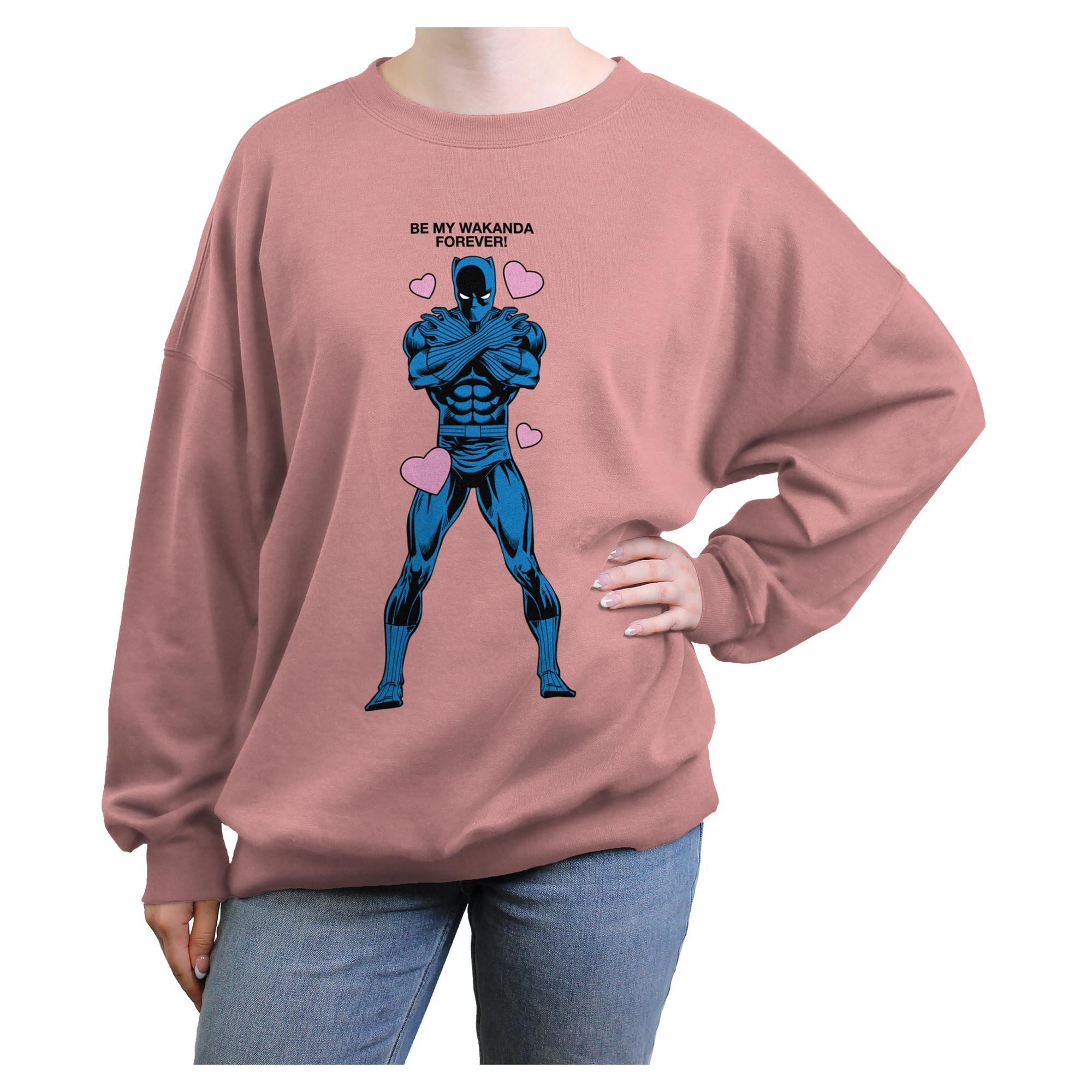 Marvel Black Panther Be My Wakanda Forever Womens Oversized Sweatshirt, , hi-res