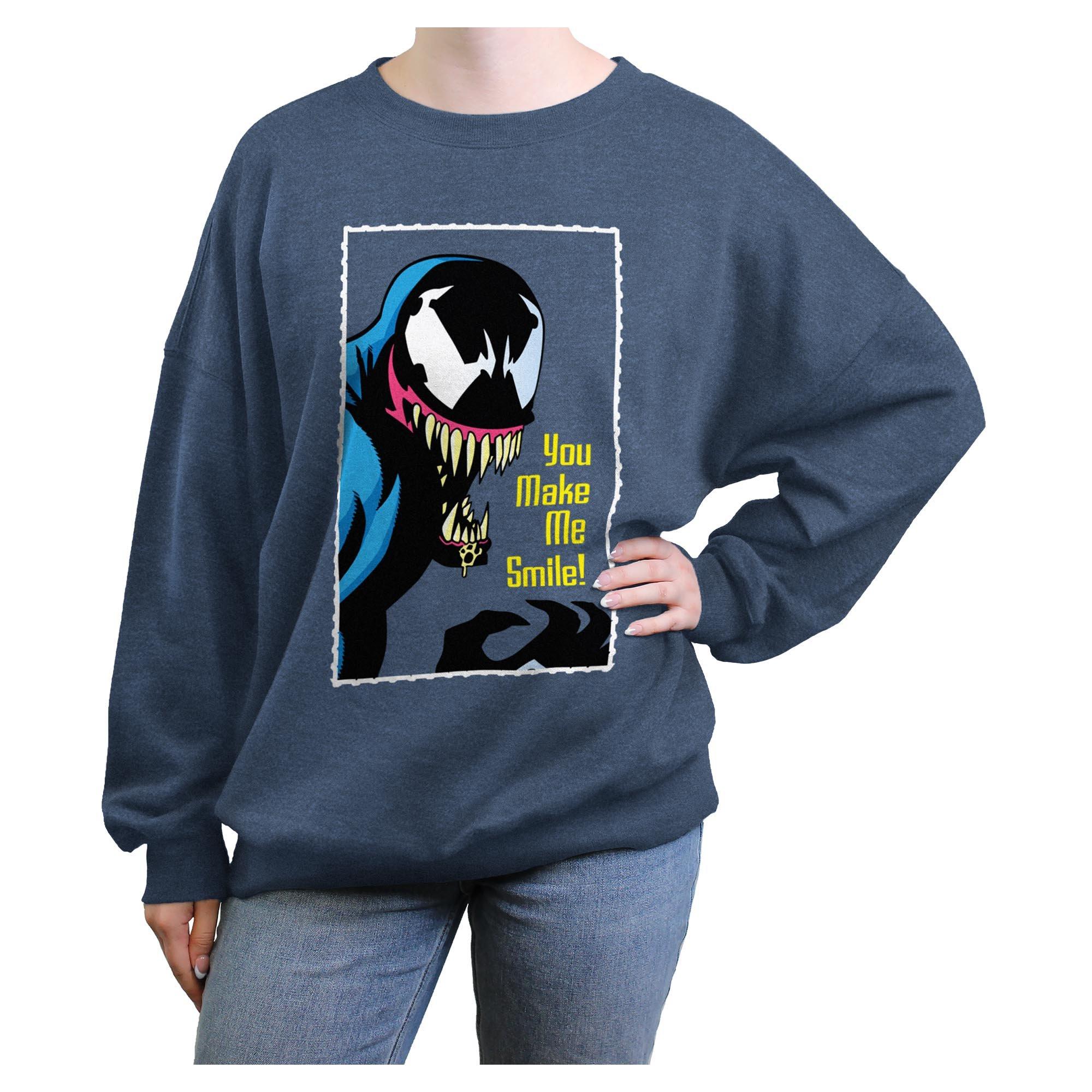 Marvel Venom You Make Me Smile Womens Oversized Sweatshirt, , hi-res