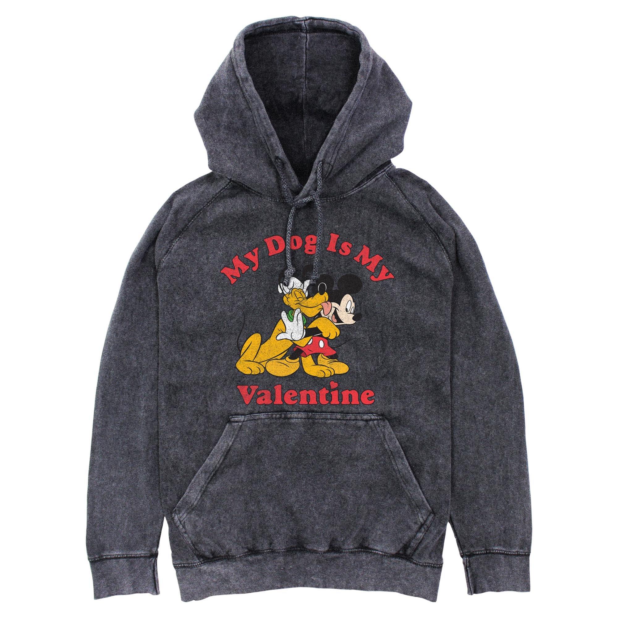 Disney Pluto My Dog Is My Valentine Mineral Wash Hoodie, , hi-res