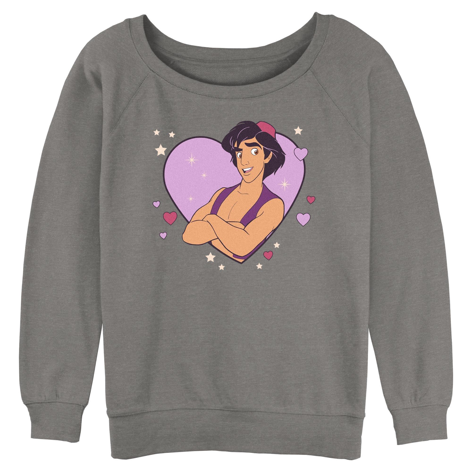 Disney Princess Aladdin Heart Womens Slouchy Sweatshirt, , hi-res