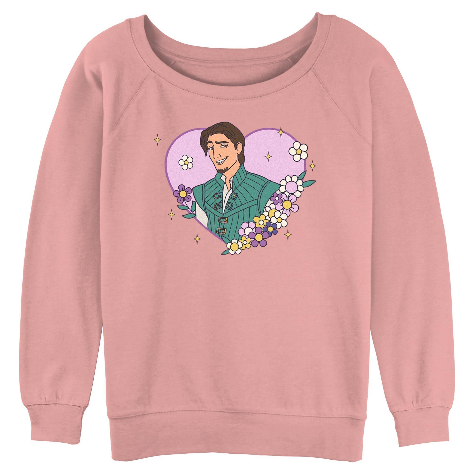 Disney Princess Flynn Ryder Heart Womens Slouchy Sweatshirt, , hi-res