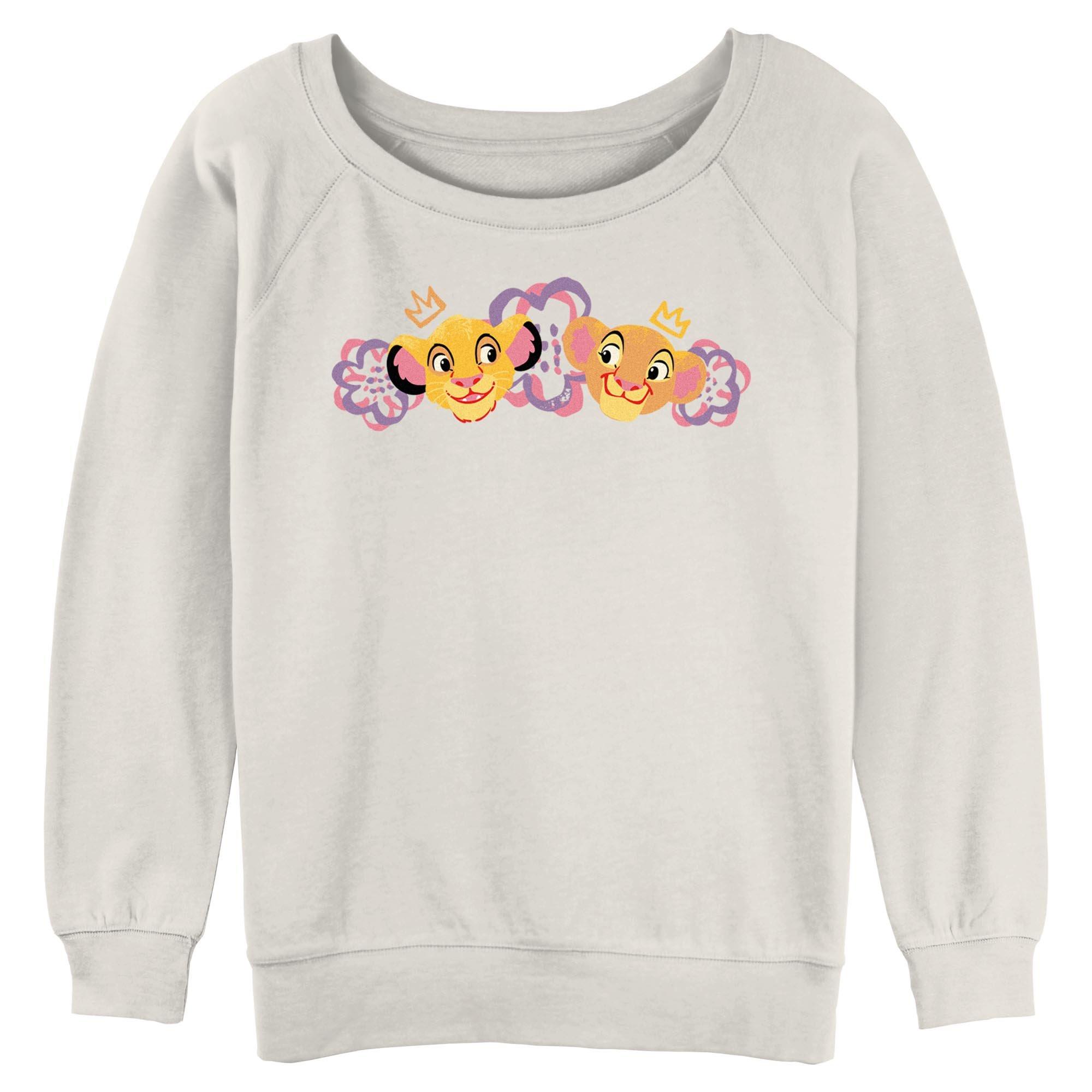 Disney The Lion King Cute Pair Womens Slouchy Sweatshirt, , hi-res