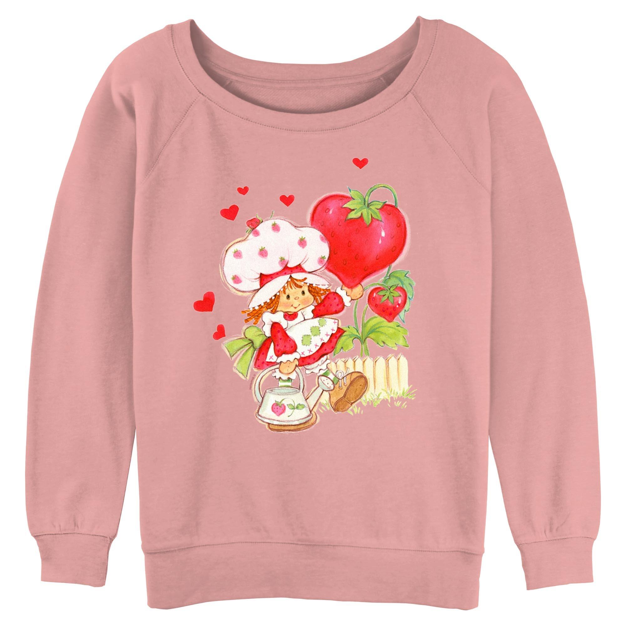 Strawberry Shortcake Heart Strawberry Balloon Walk Womens Slouchy Sweatshirt, , hi-res