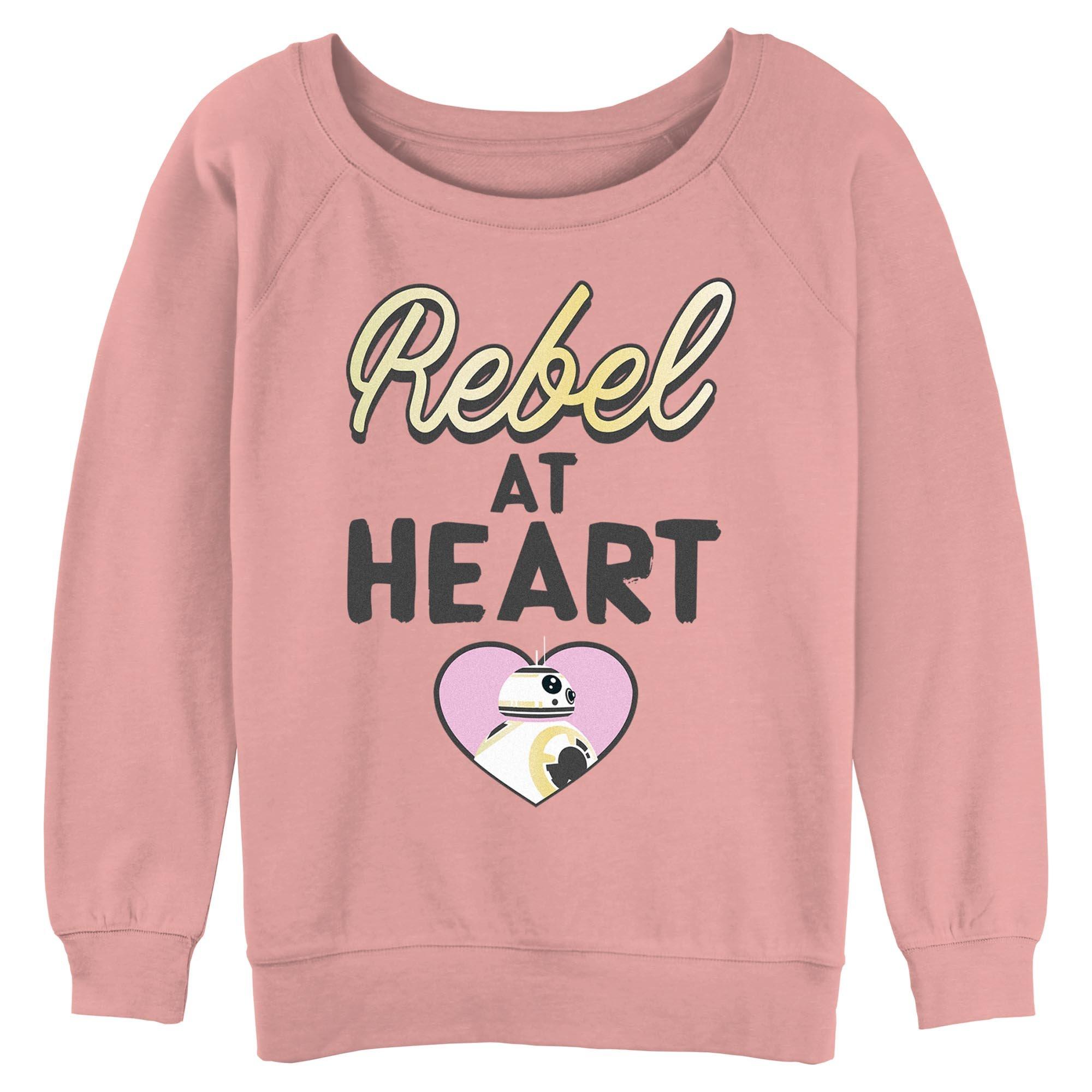 Star Wars Rebel At Heart Womens Slouchy Sweatshirt, , hi-res