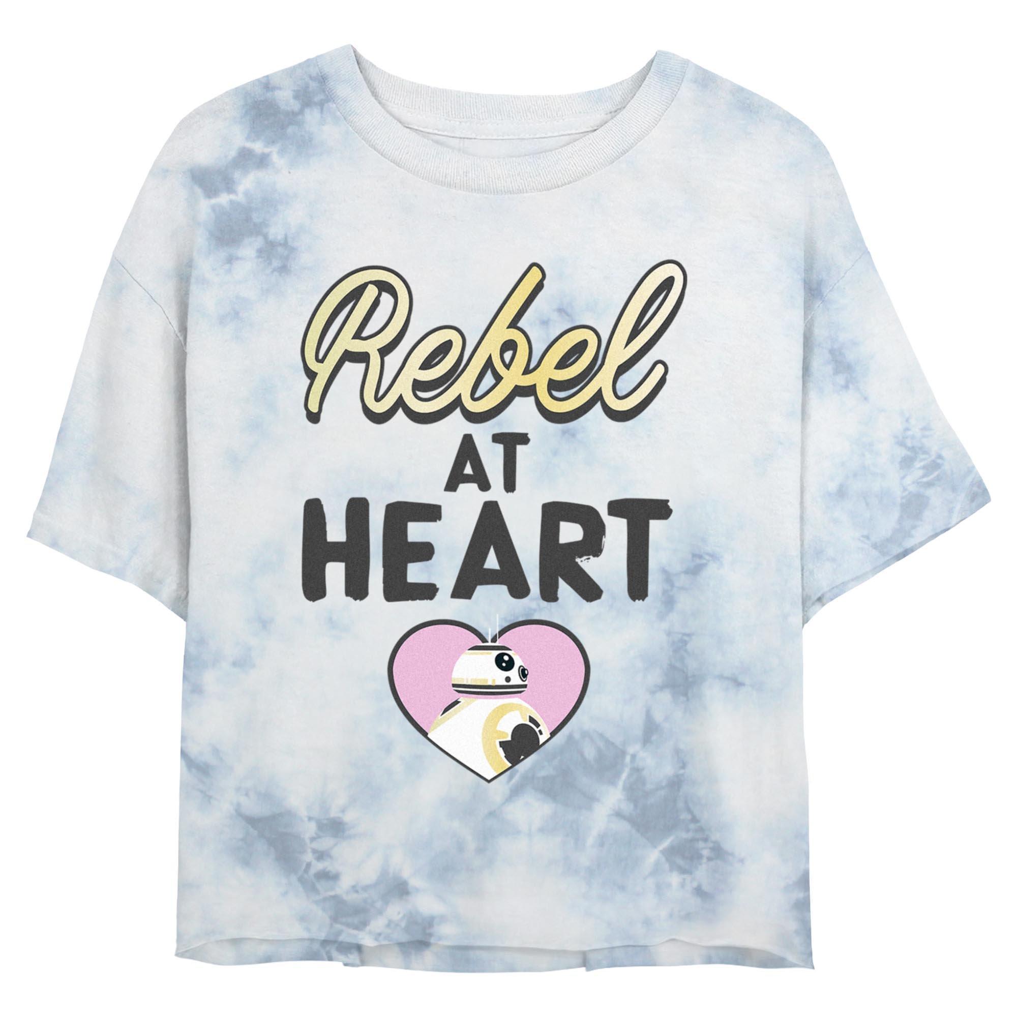 Star Wars Rebel At Heart Tie Dye Crop Womens T-Shirt, , hi-res