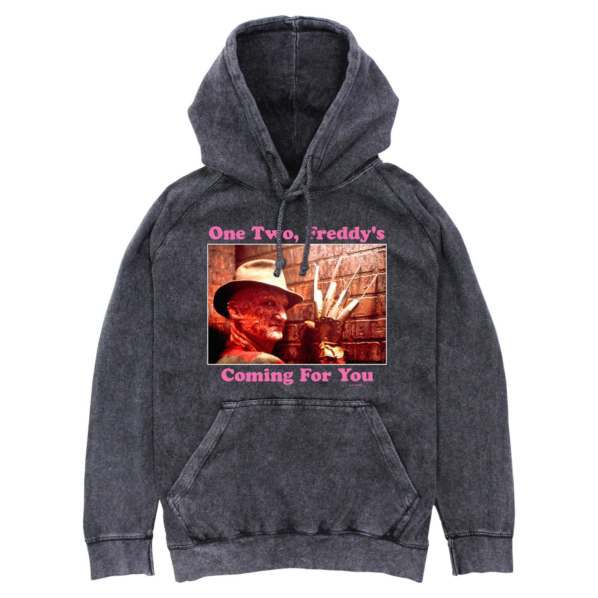 Nightmare On Elmstreet One To Freddys Coming For You Mineral Wash Hoodie, , hi-res