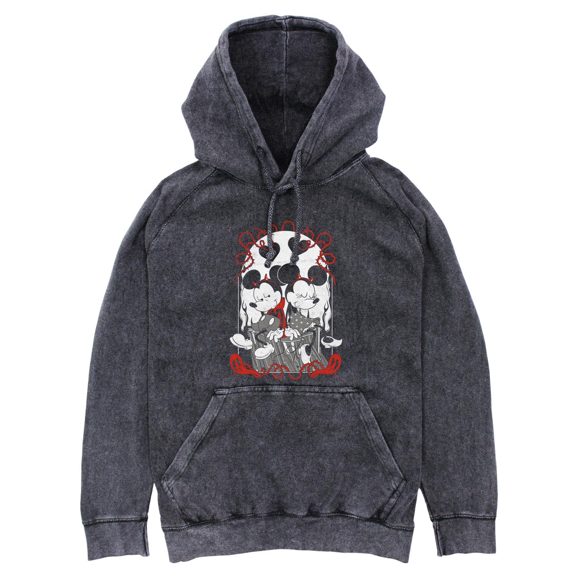 Disney Mickey Mouse and Minnie Mouse Devilish Plans Mineral Wash Hoodie, , hi-res