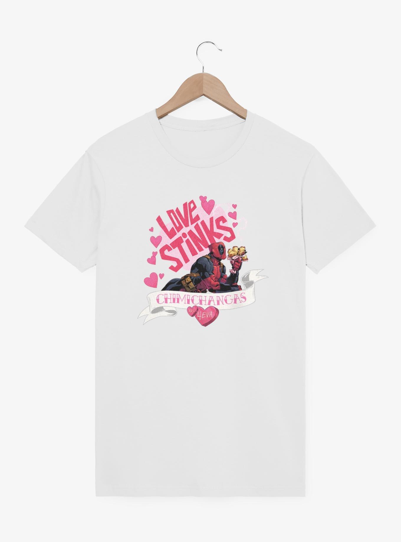 Marvel Deadpool Love Stinks Chimichangas T-Shirt, WHITE, hi-res