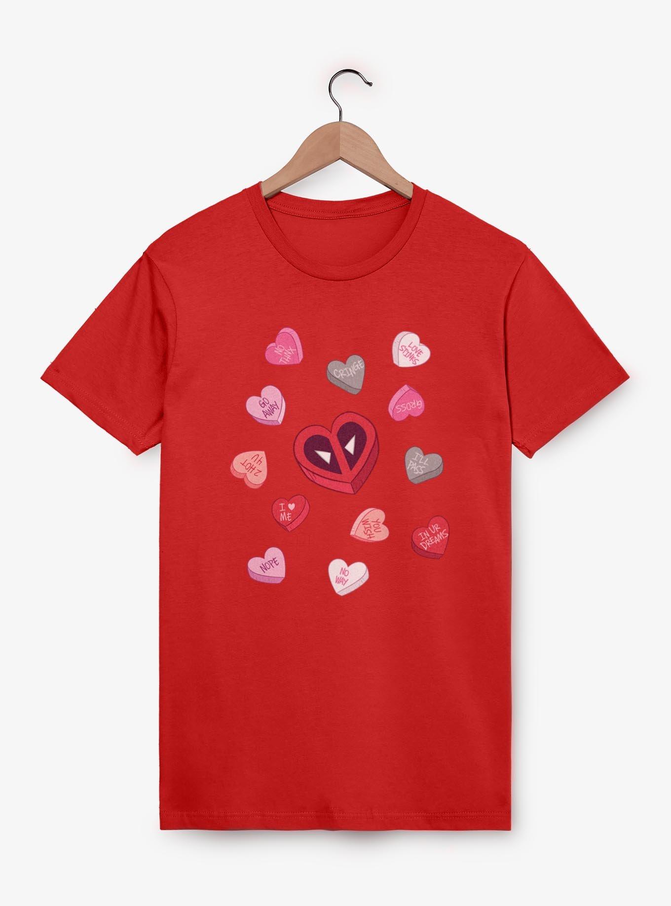 Marvel Deadpool Heart Candy T-Shirt, RED, hi-res