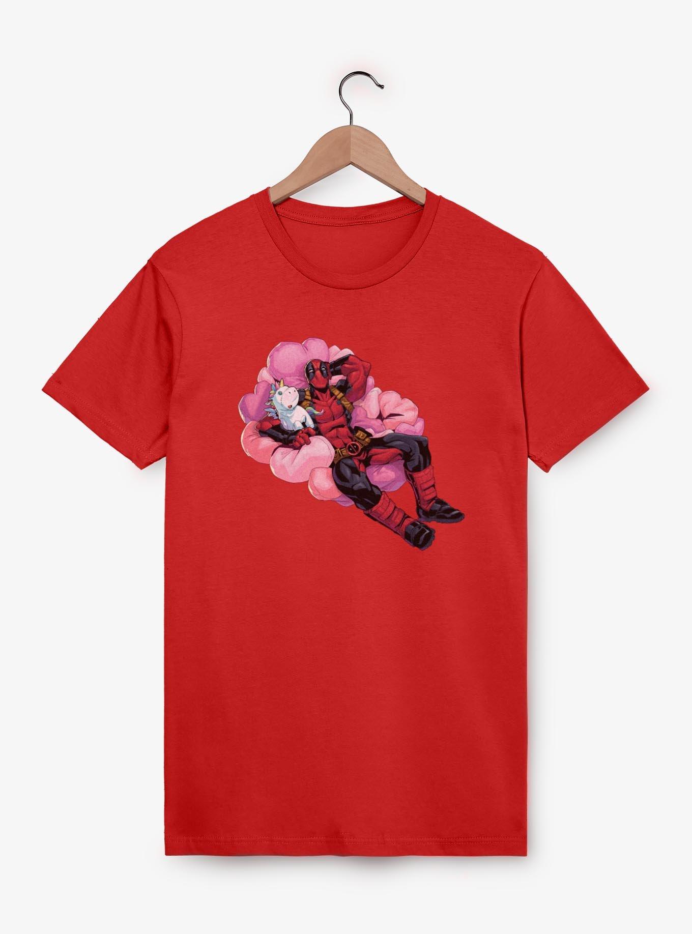 Marvel Deadpool Cute Sitting T-Shirt, RED, hi-res